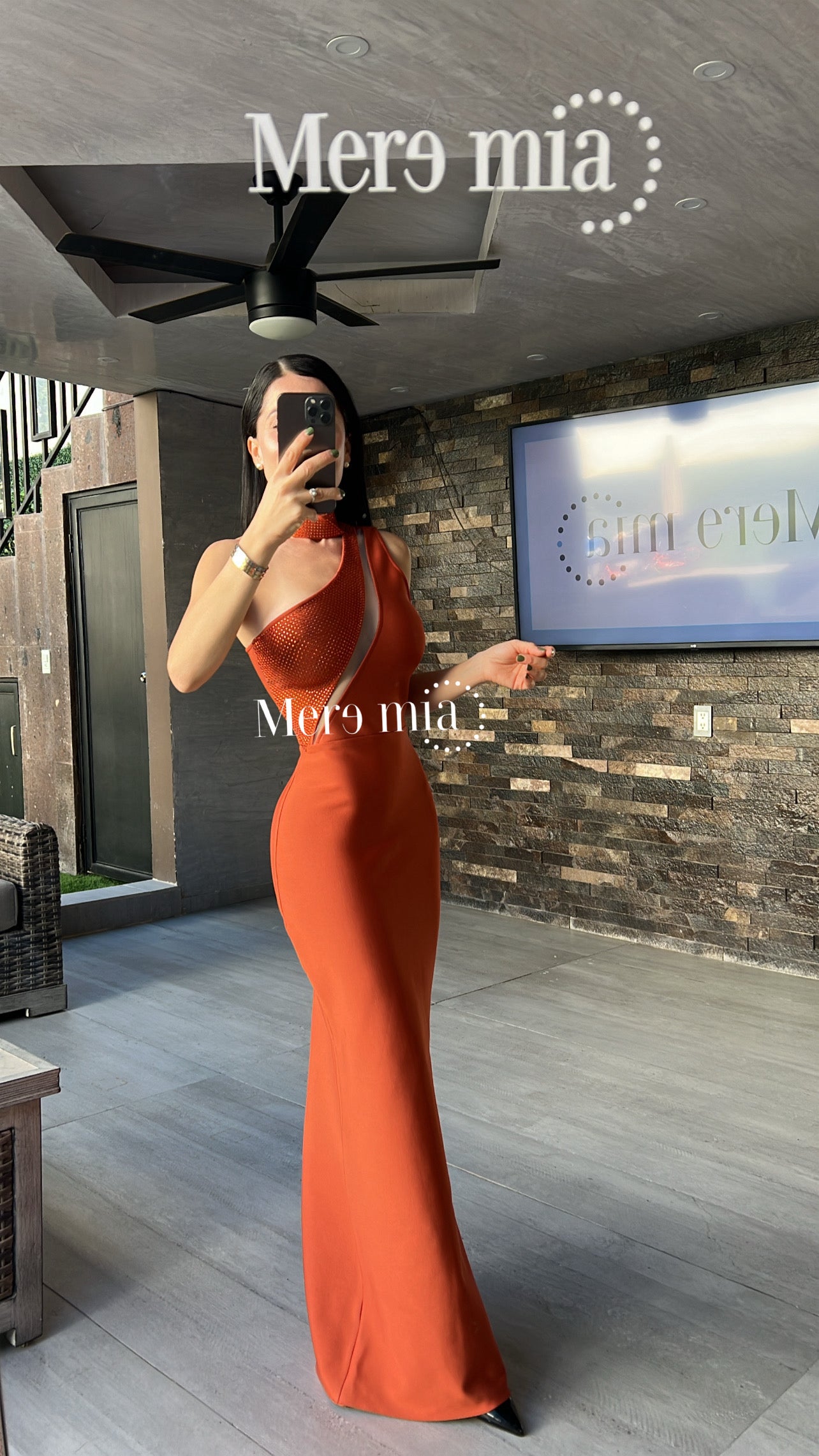 Vestido marr chock lent