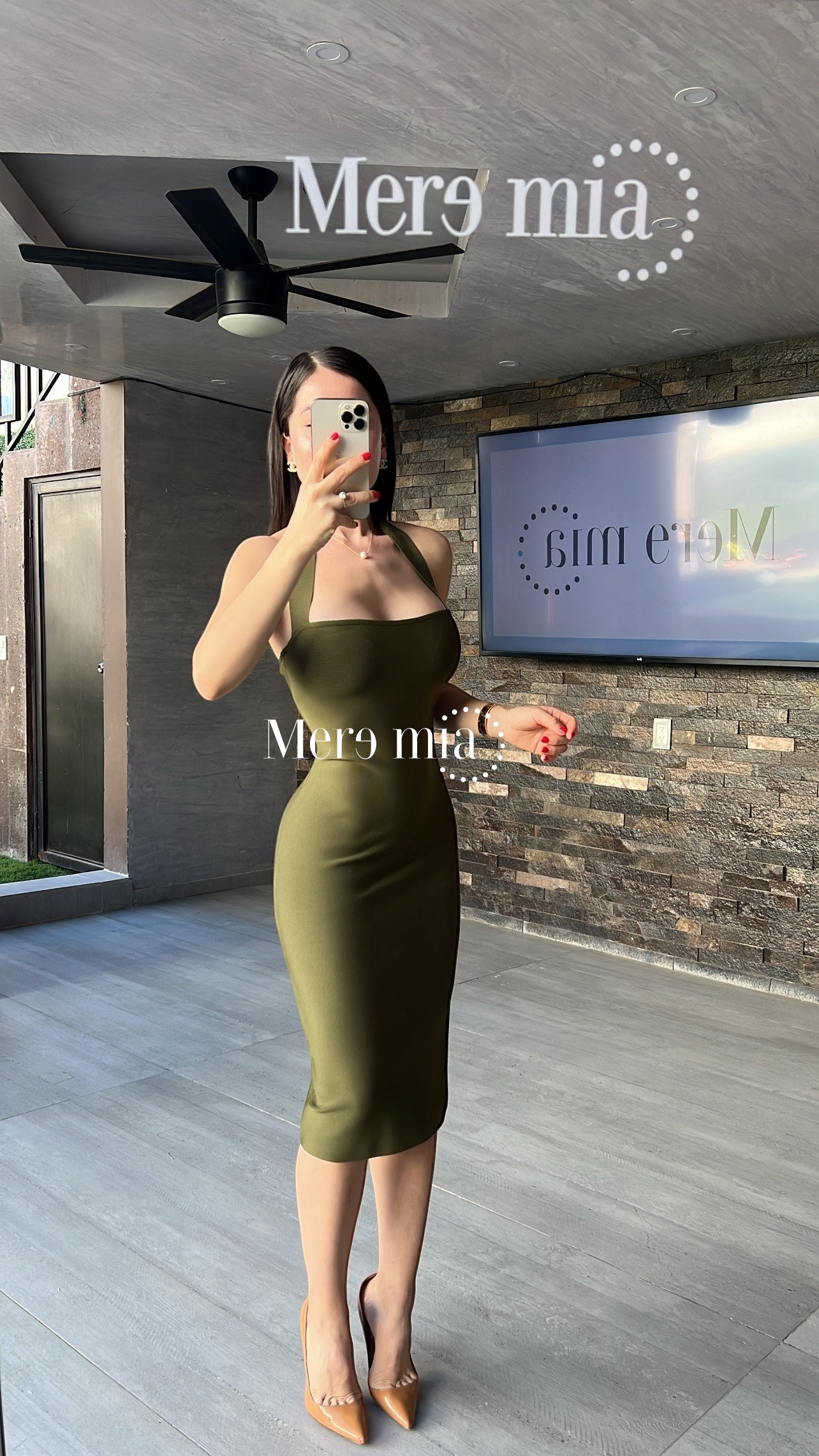 Vestido verde halter