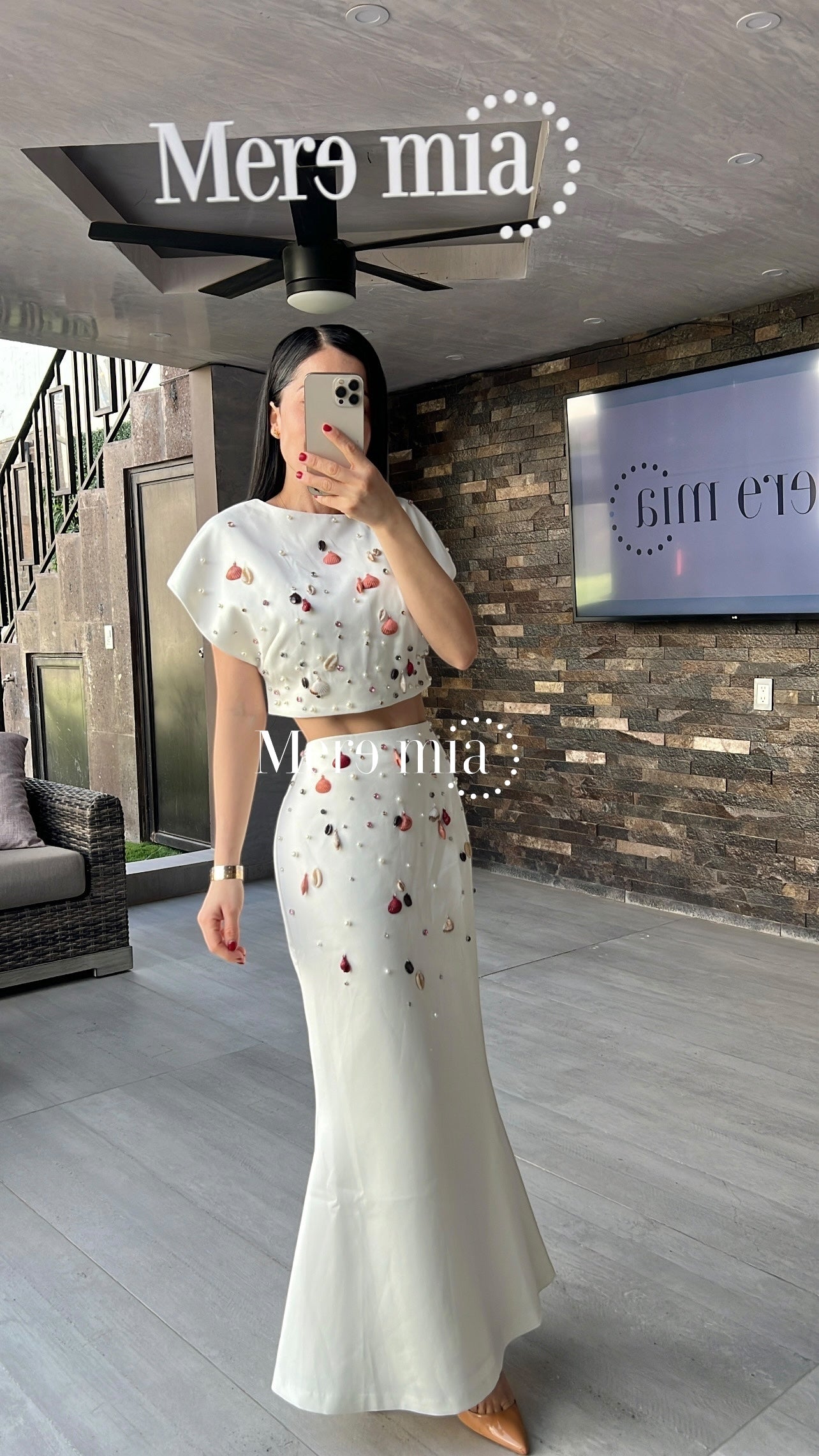 Conjunto largo blanco apl