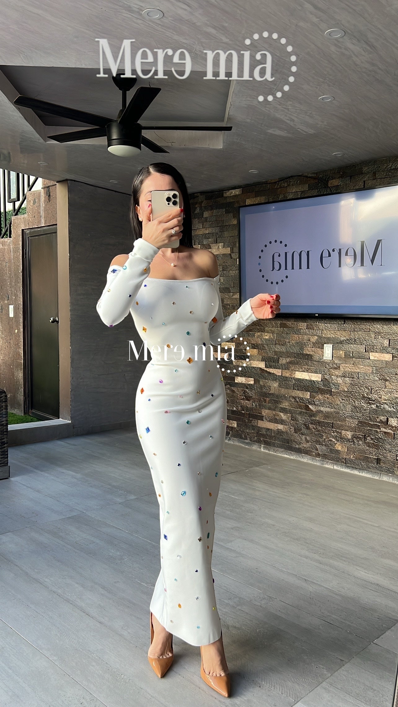 Vestido blanco apl colores