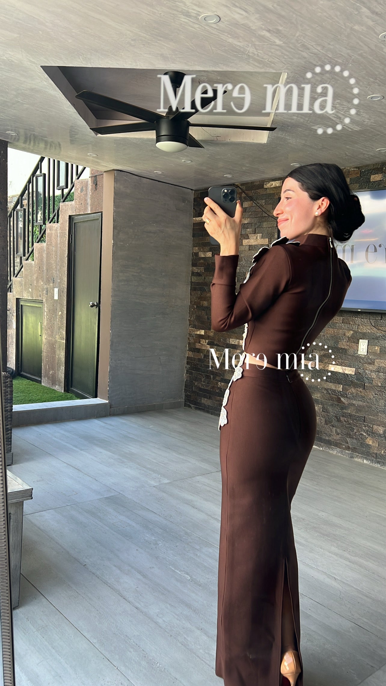 Conjunto café flores