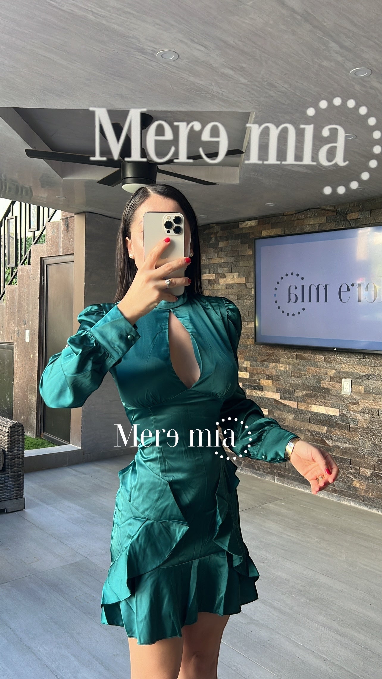 Vestido verde sat