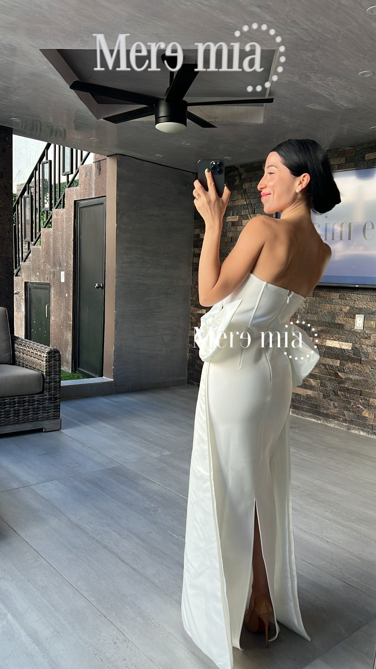 Vestido blanco moños strapp