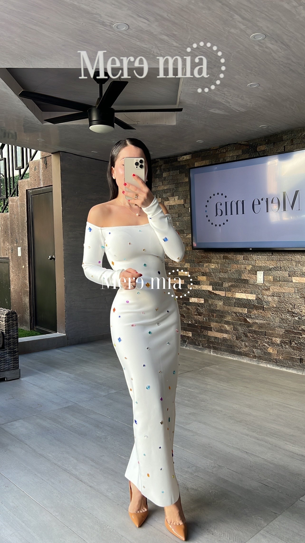 Vestido blanco apl colores