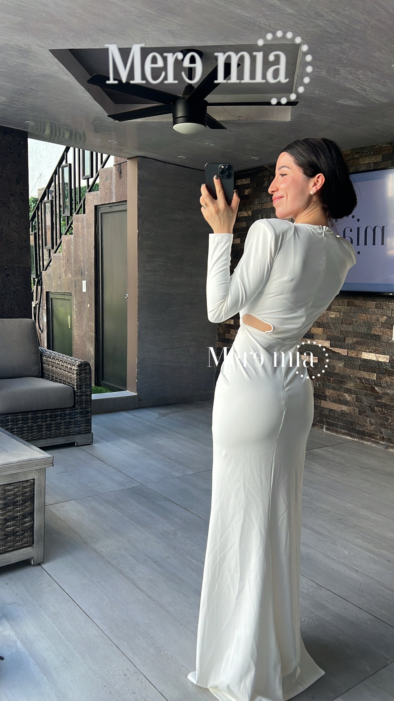 Vestido blanco circ pli