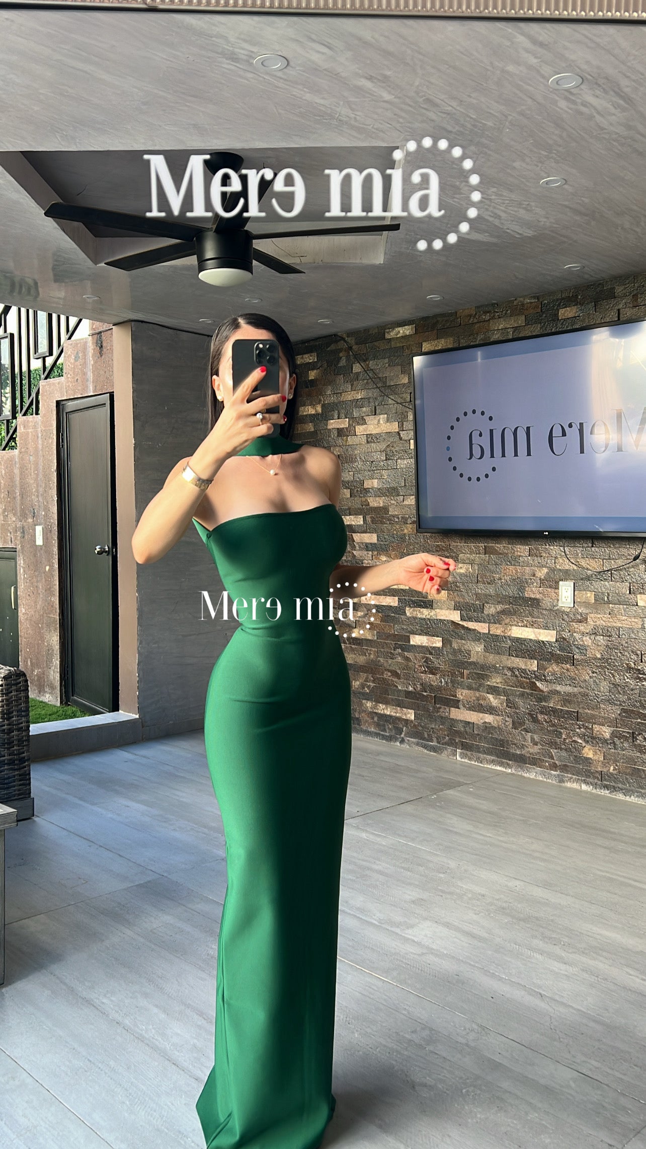 Vestido verde halter