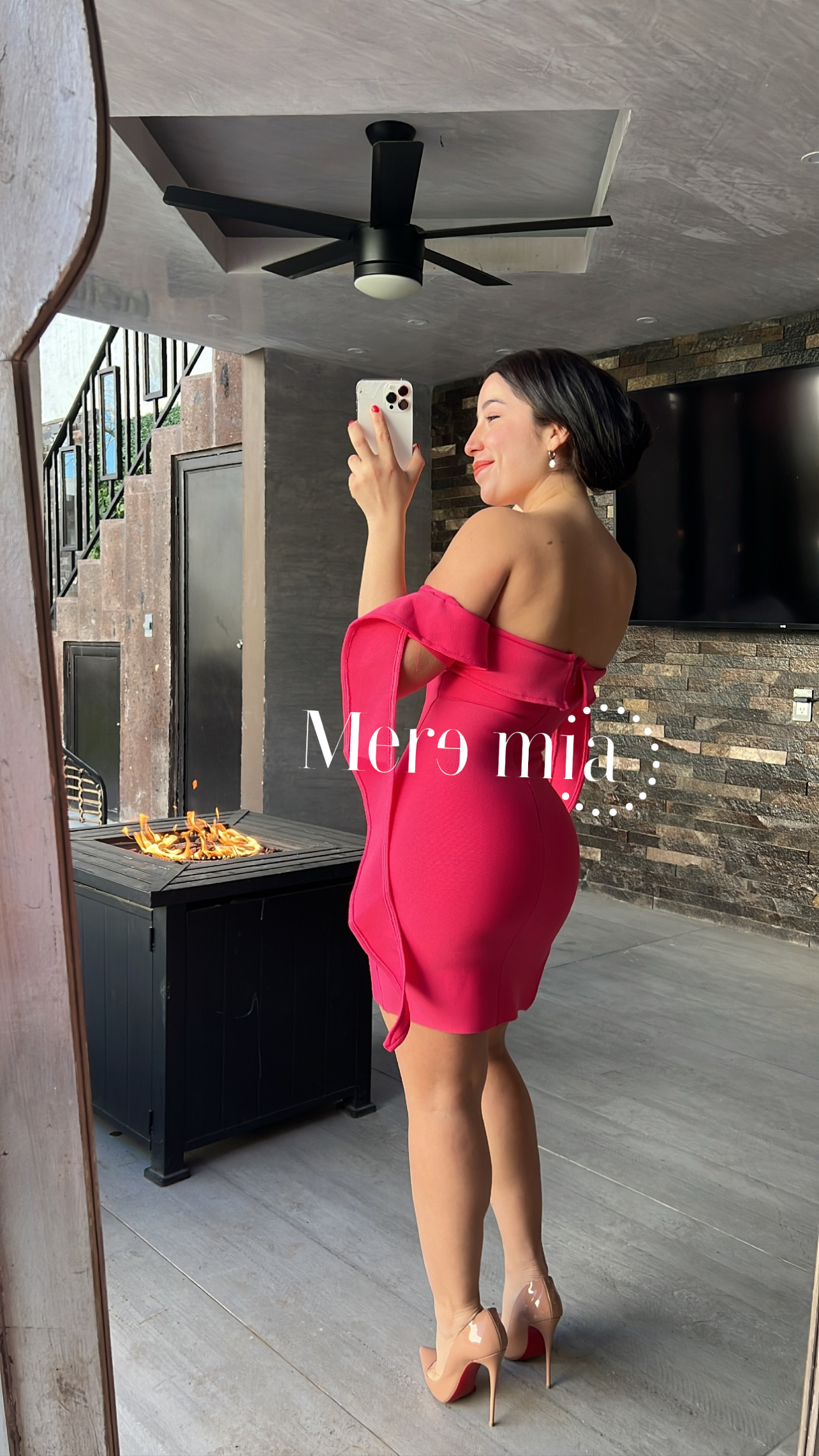 Vestido rosa Olán