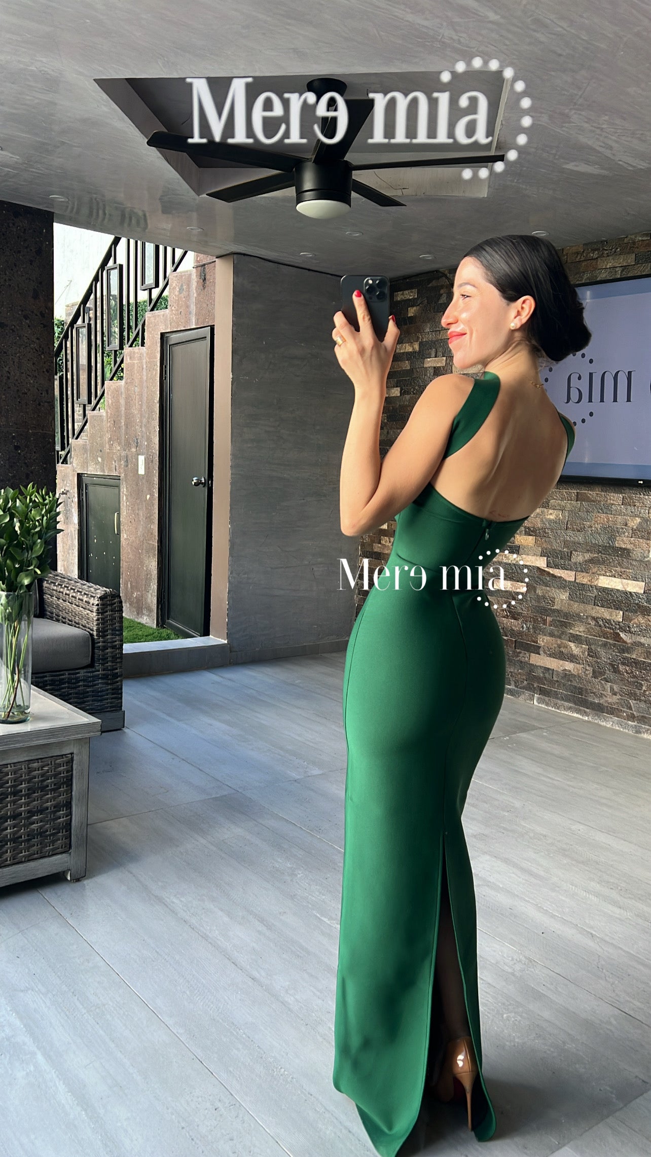 Vestido verde halter