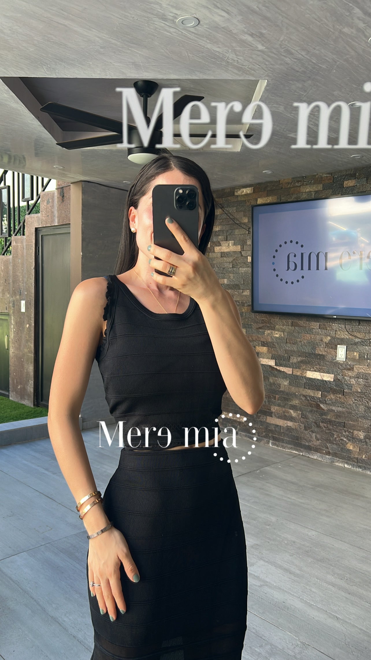 Conjunto negro knitted