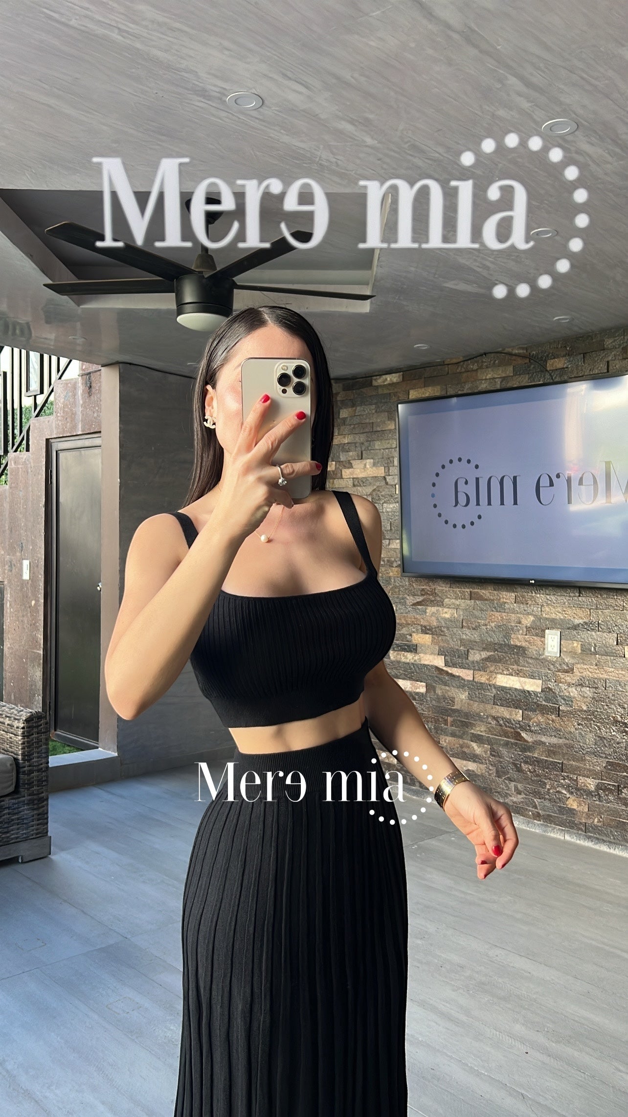 Conjunto negro sweater