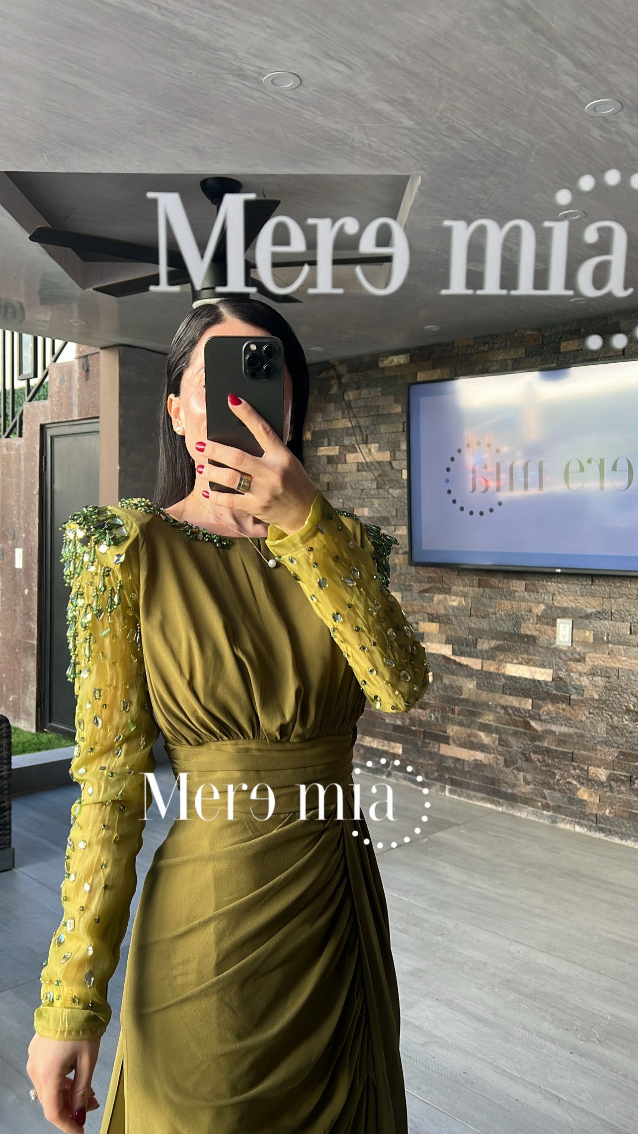 Vestido verde olivo ml