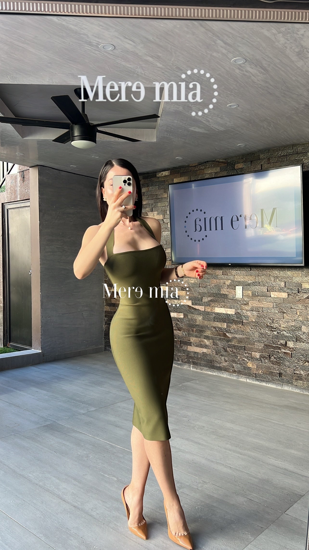 Vestido verde halter