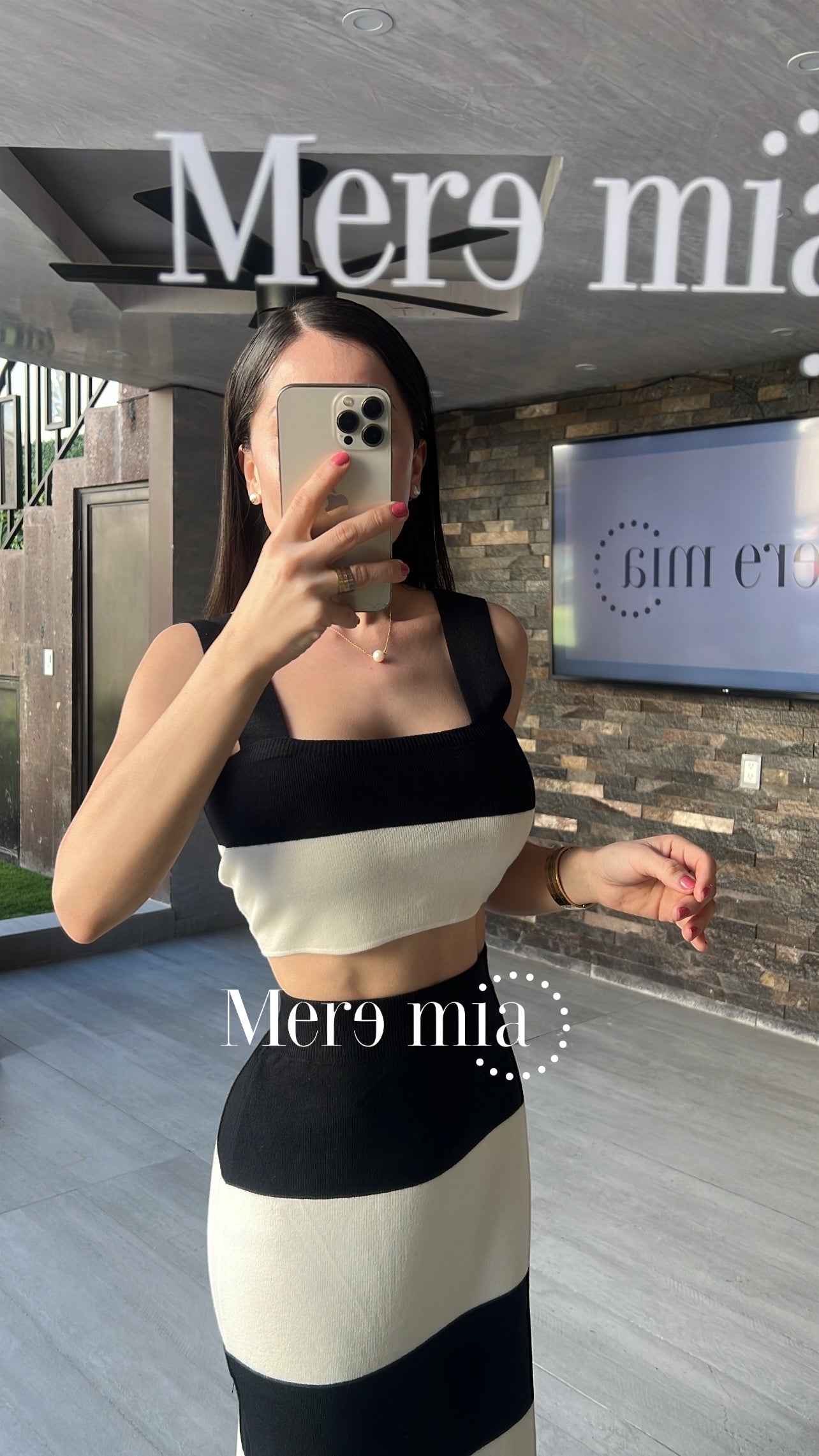 Conjunto rayas largo