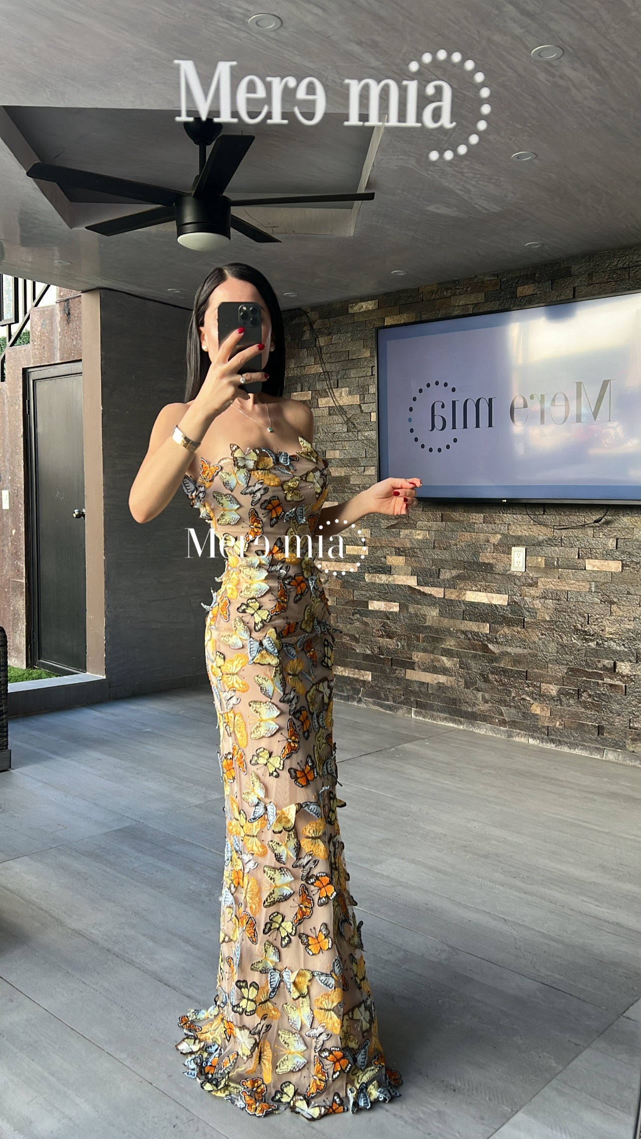 Vestido mariposas strapp