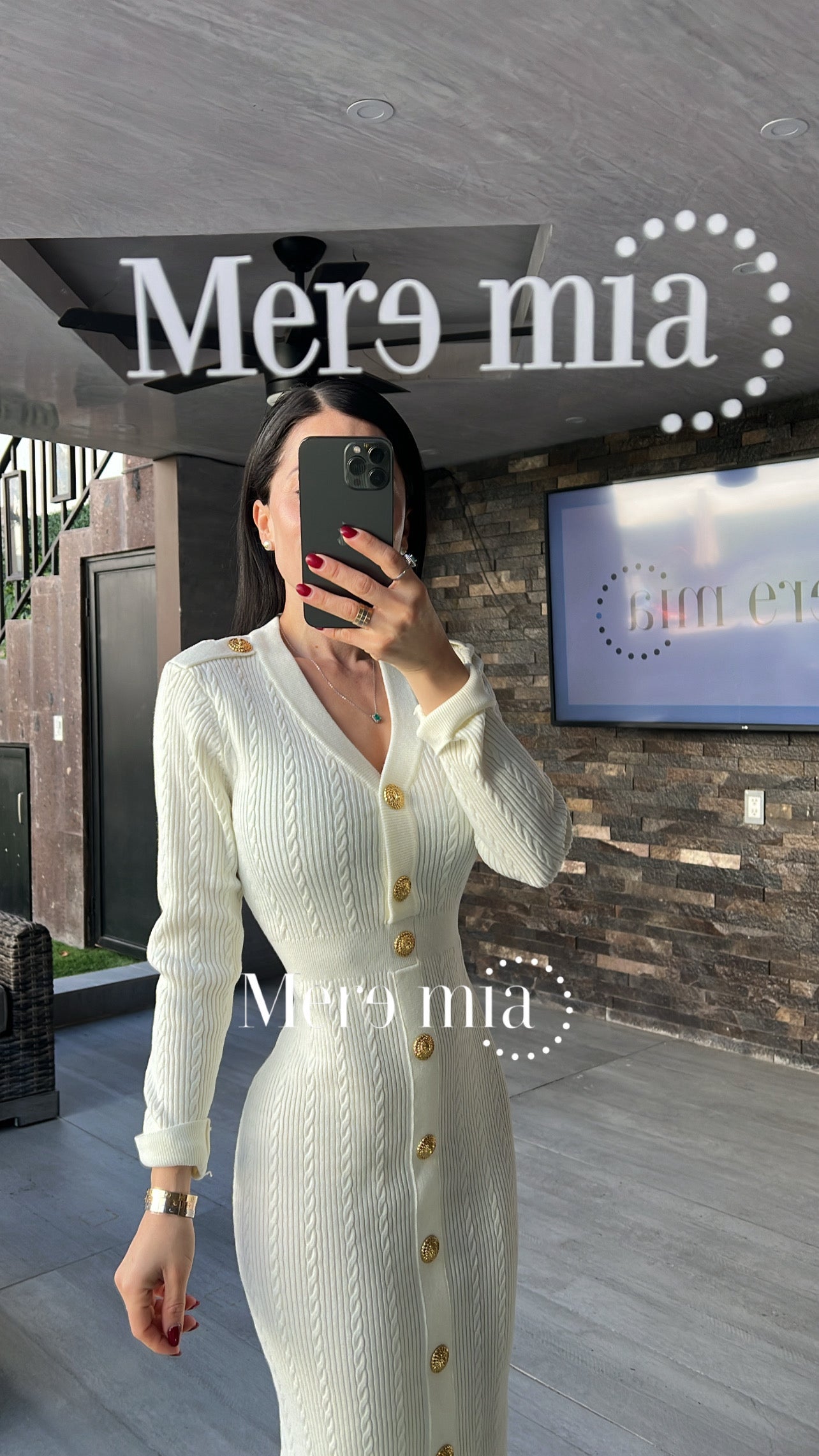 Vestido blanco b dorados