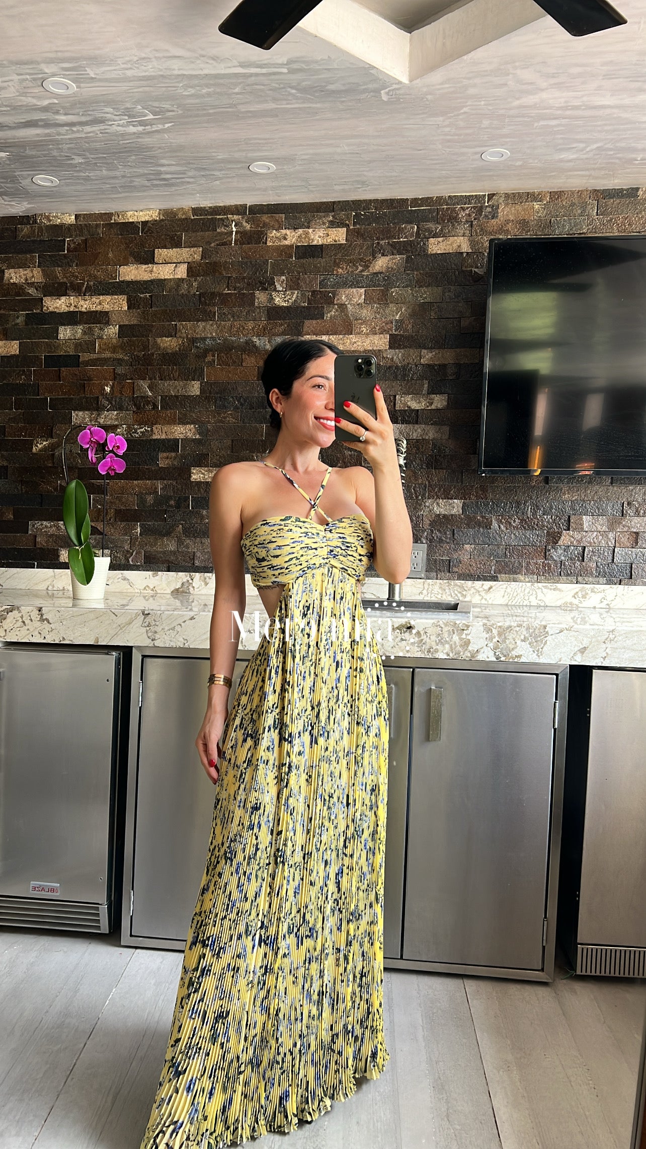 Vestido flores amarillo
