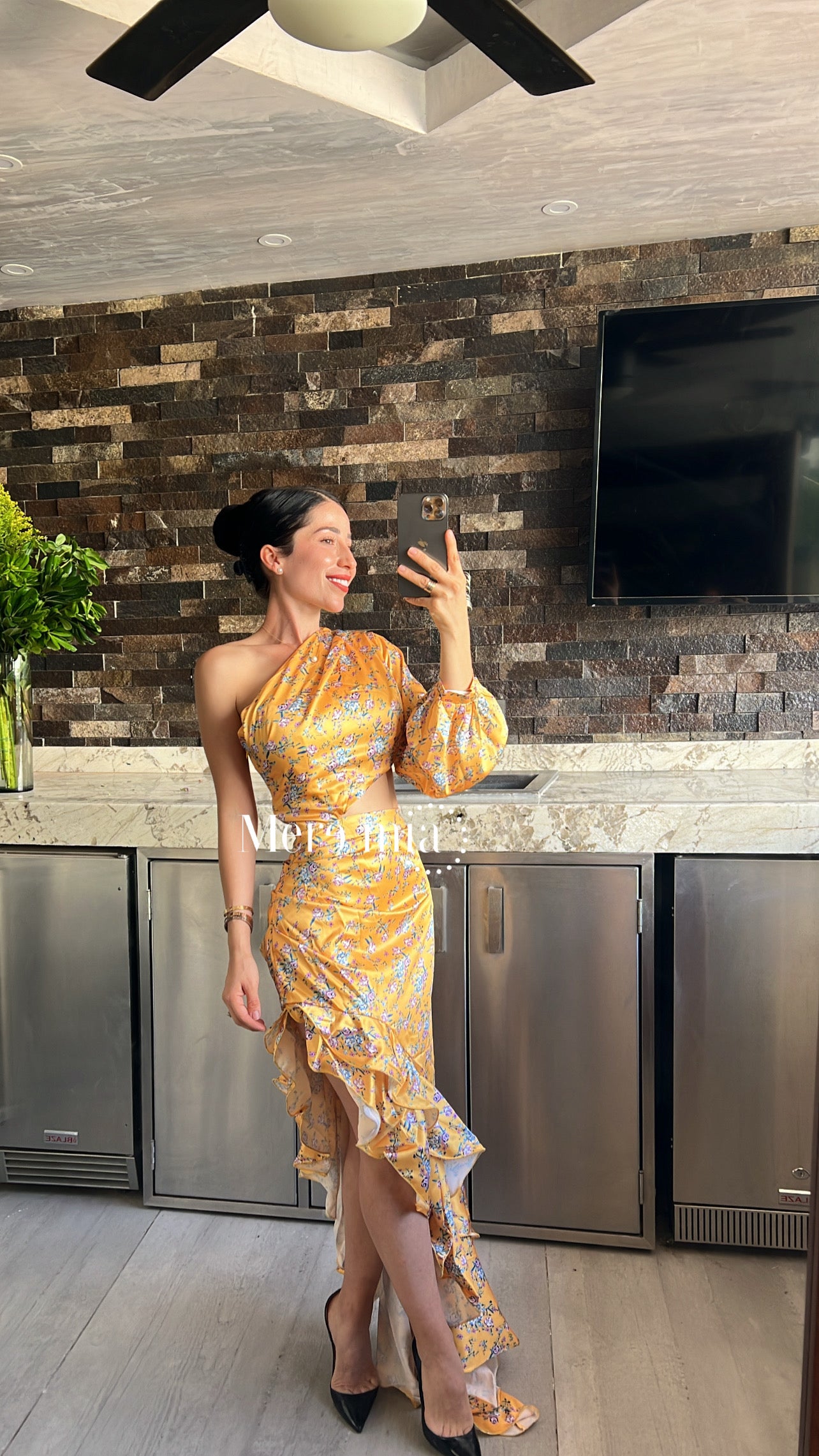 Vestido amarillo flores