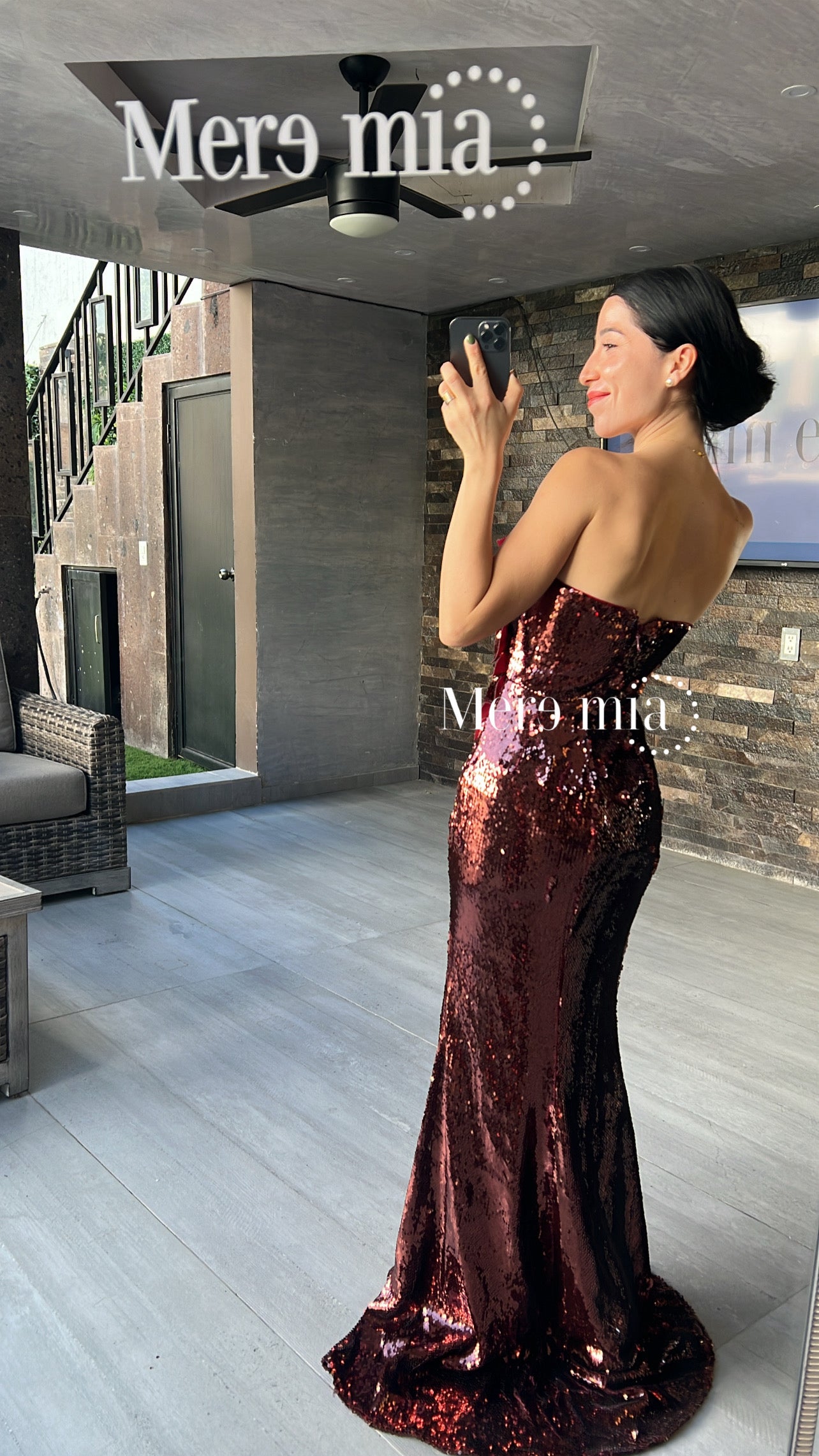 Vestido Burgundy lent Flores