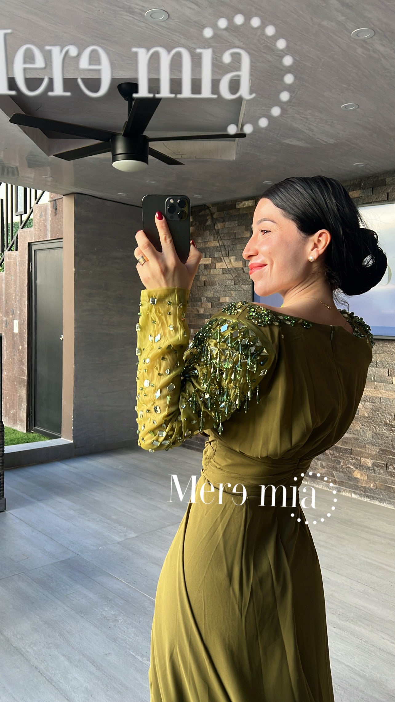 Vestido verde olivo ml