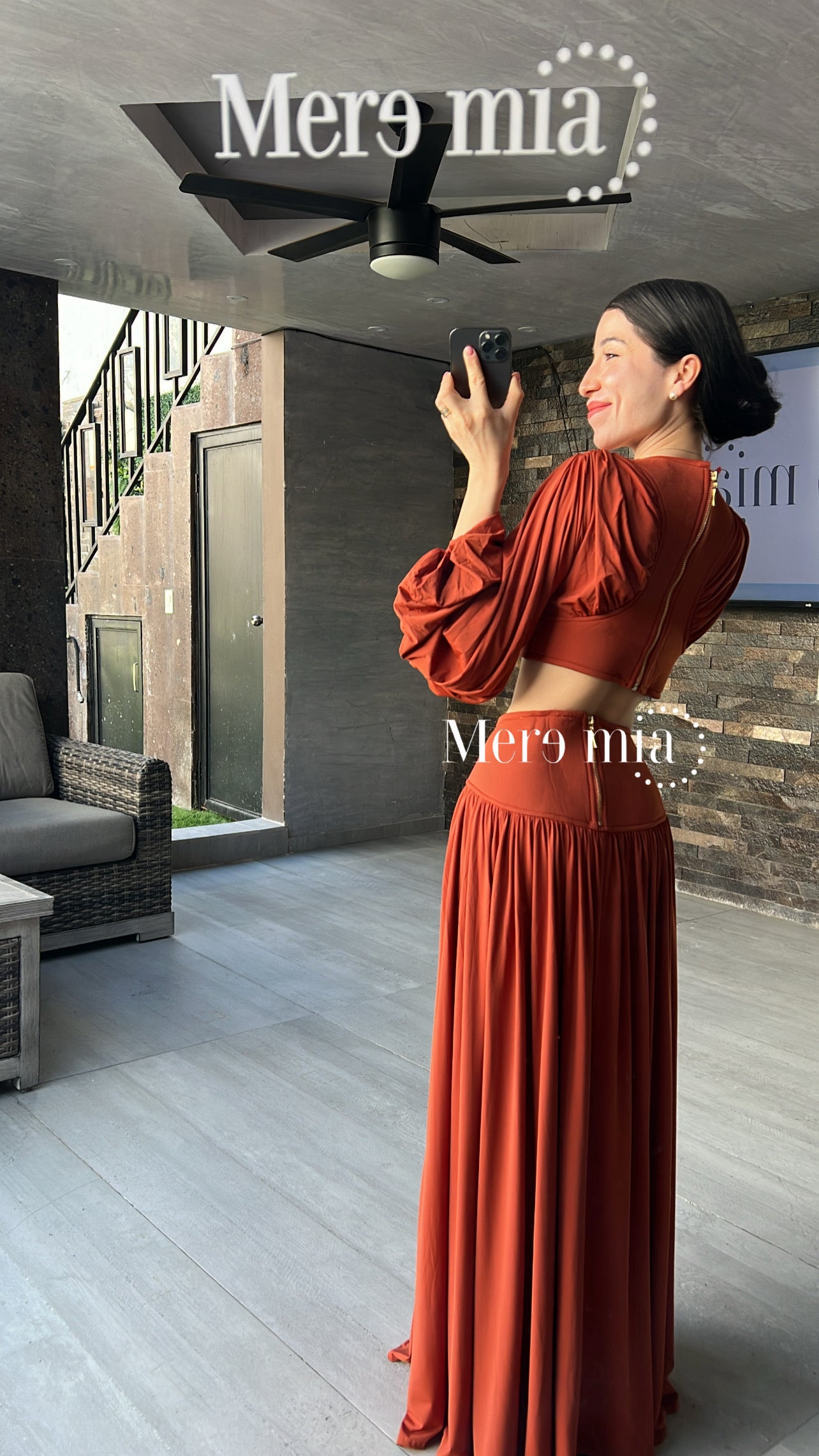 Conjunto plisado mangas bombachas