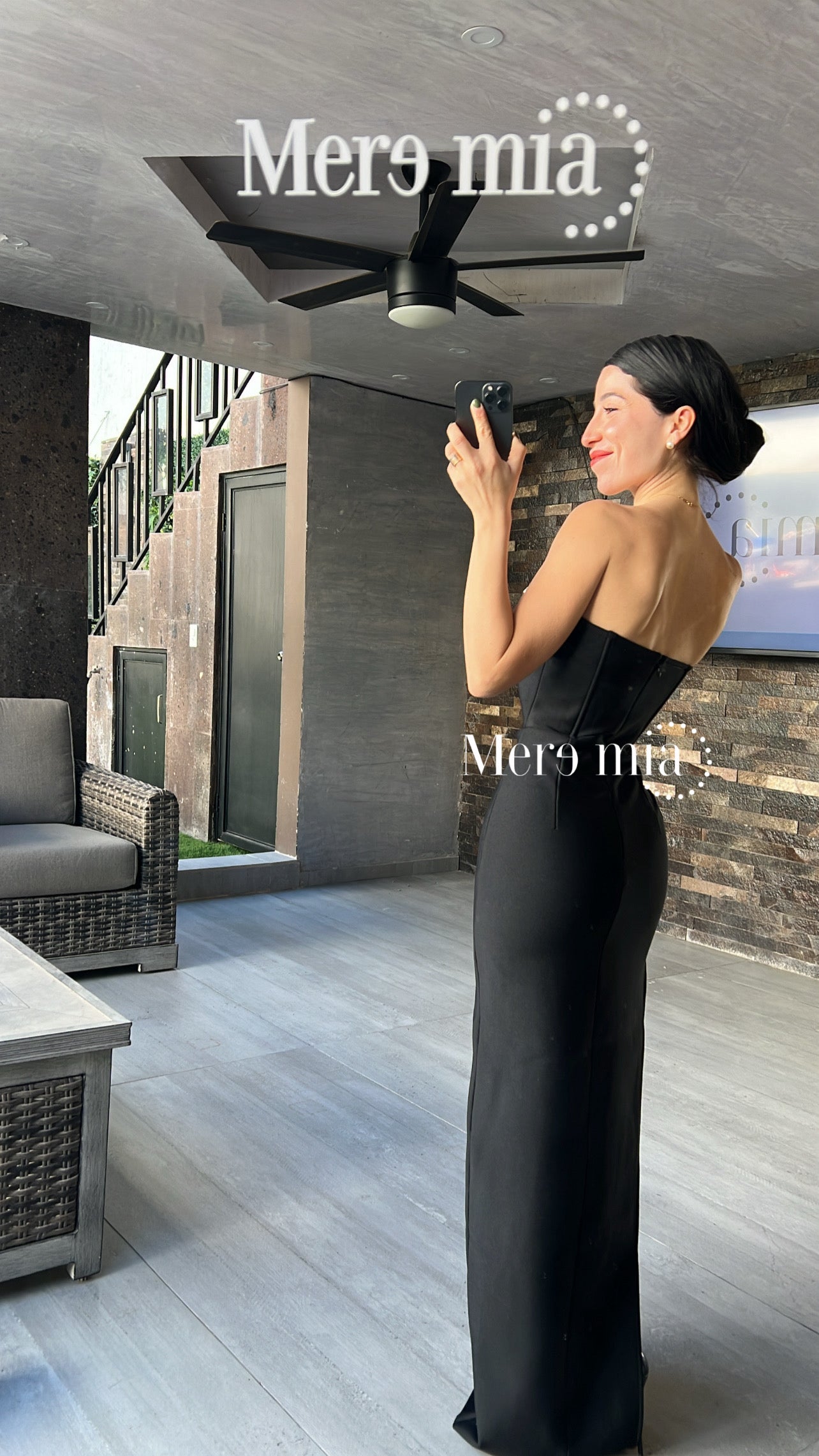 Vestido negro apl arr