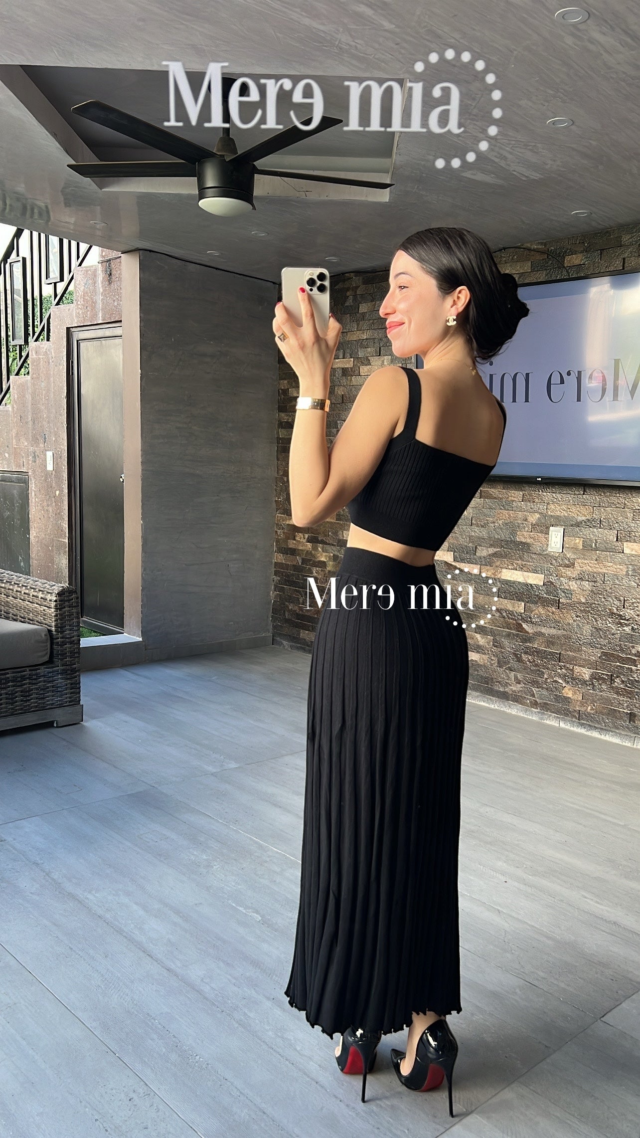 Conjunto negro sweater