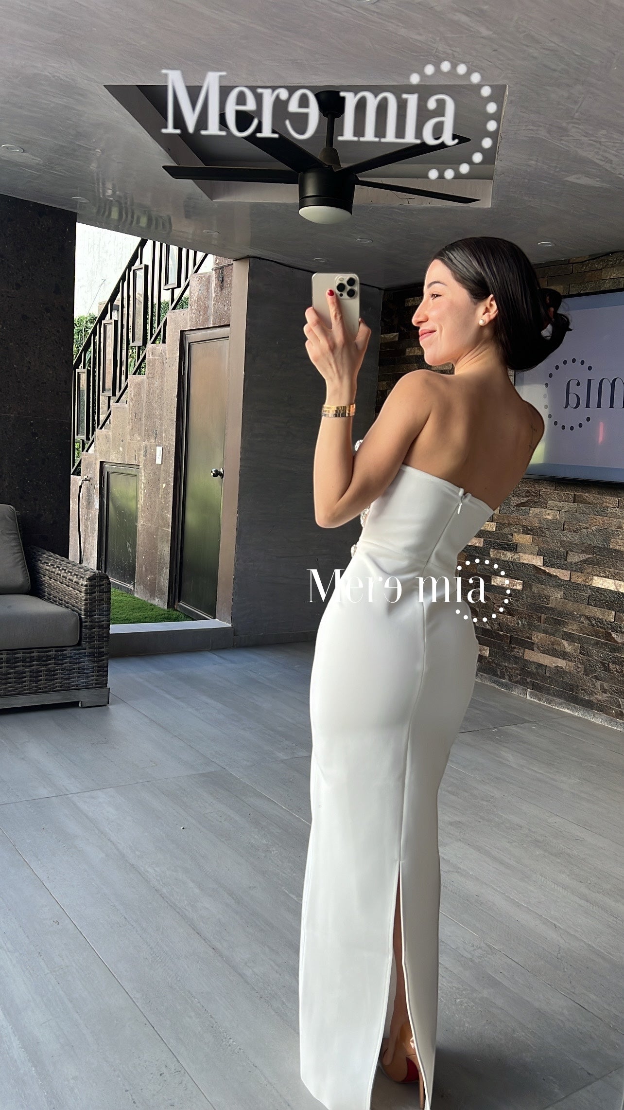 Vestido blanco malla