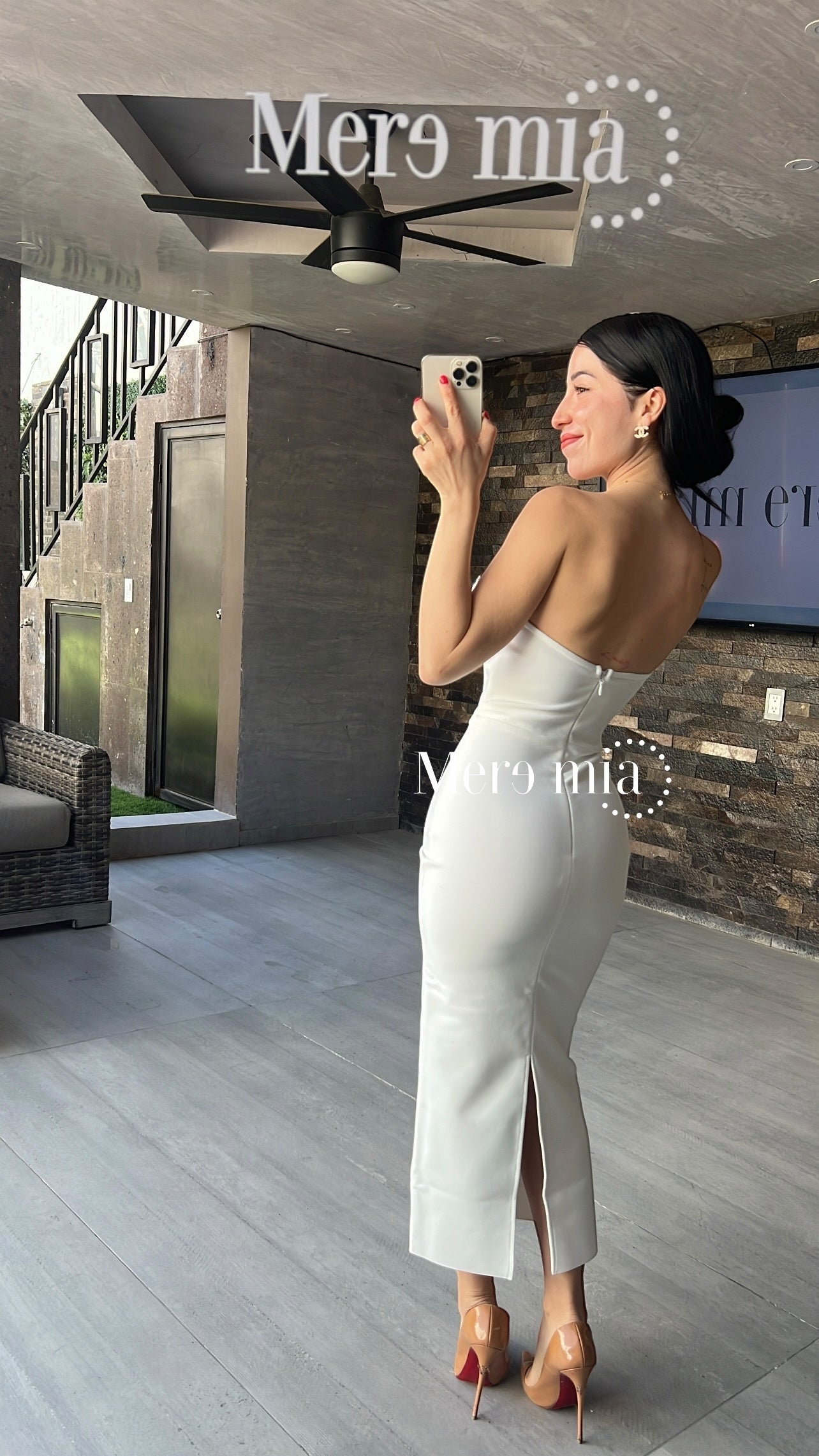 Vestido blanco copas apl