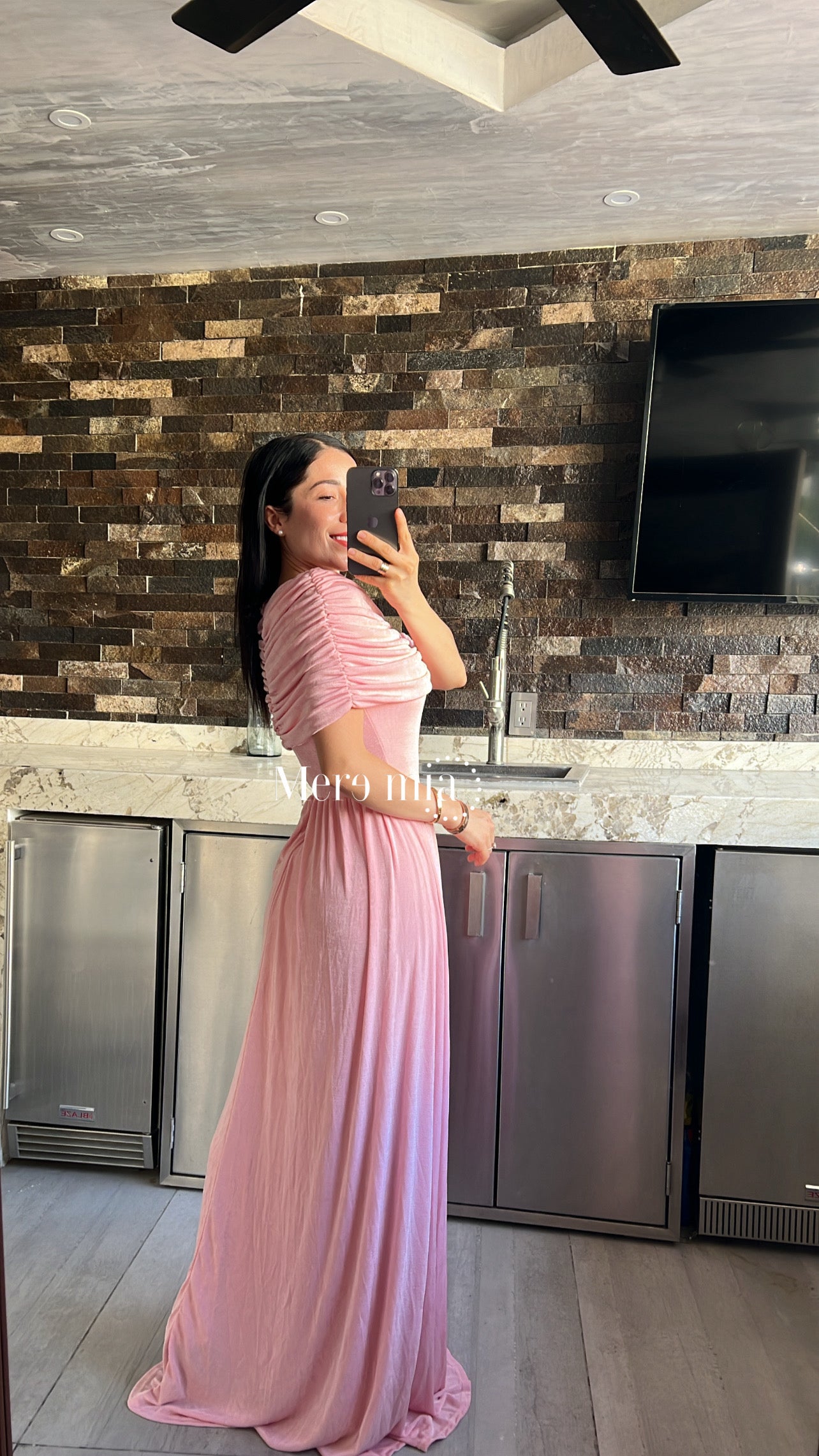 Vestido plisado ab liso