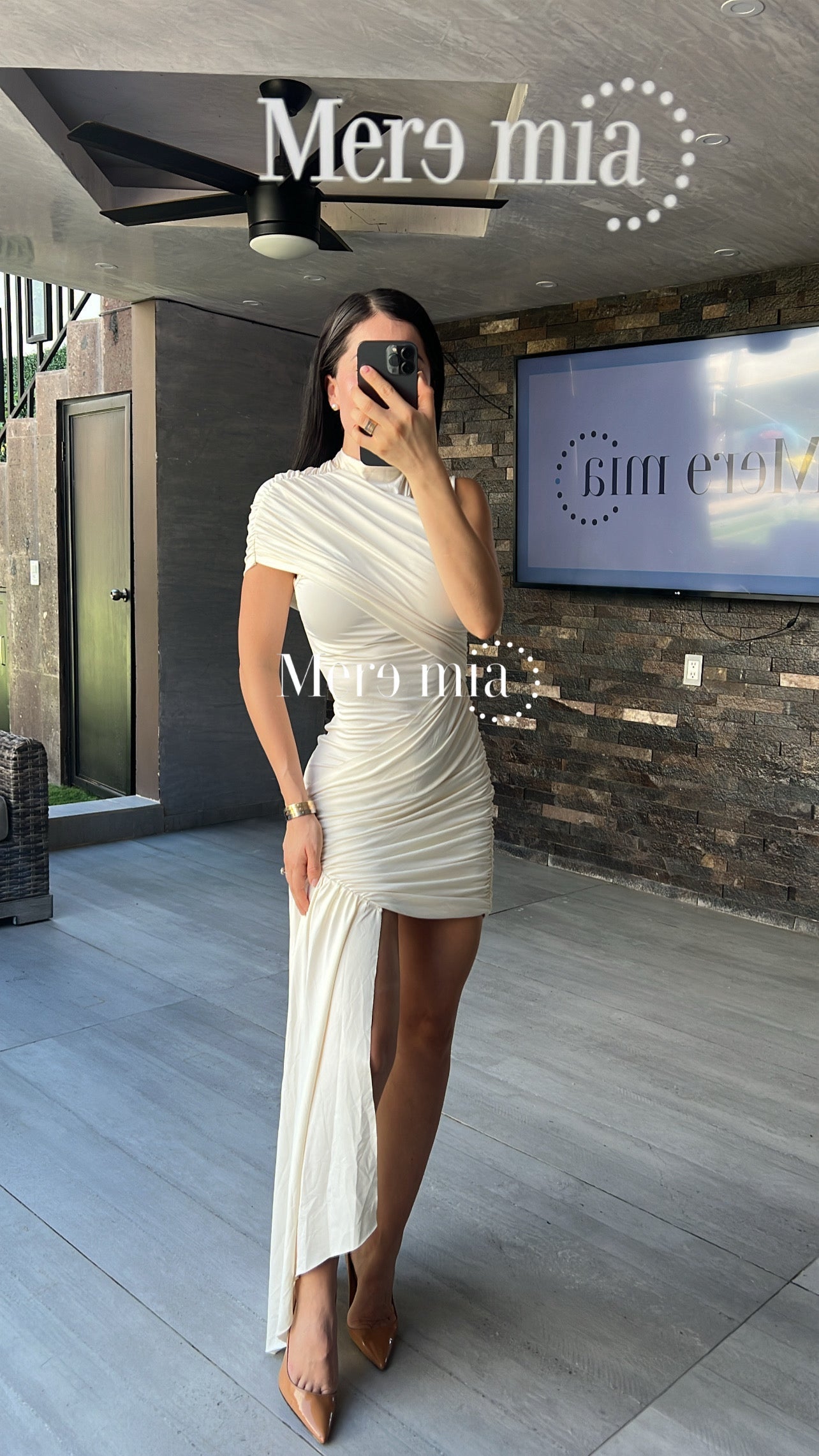 Vestido cruzado estola