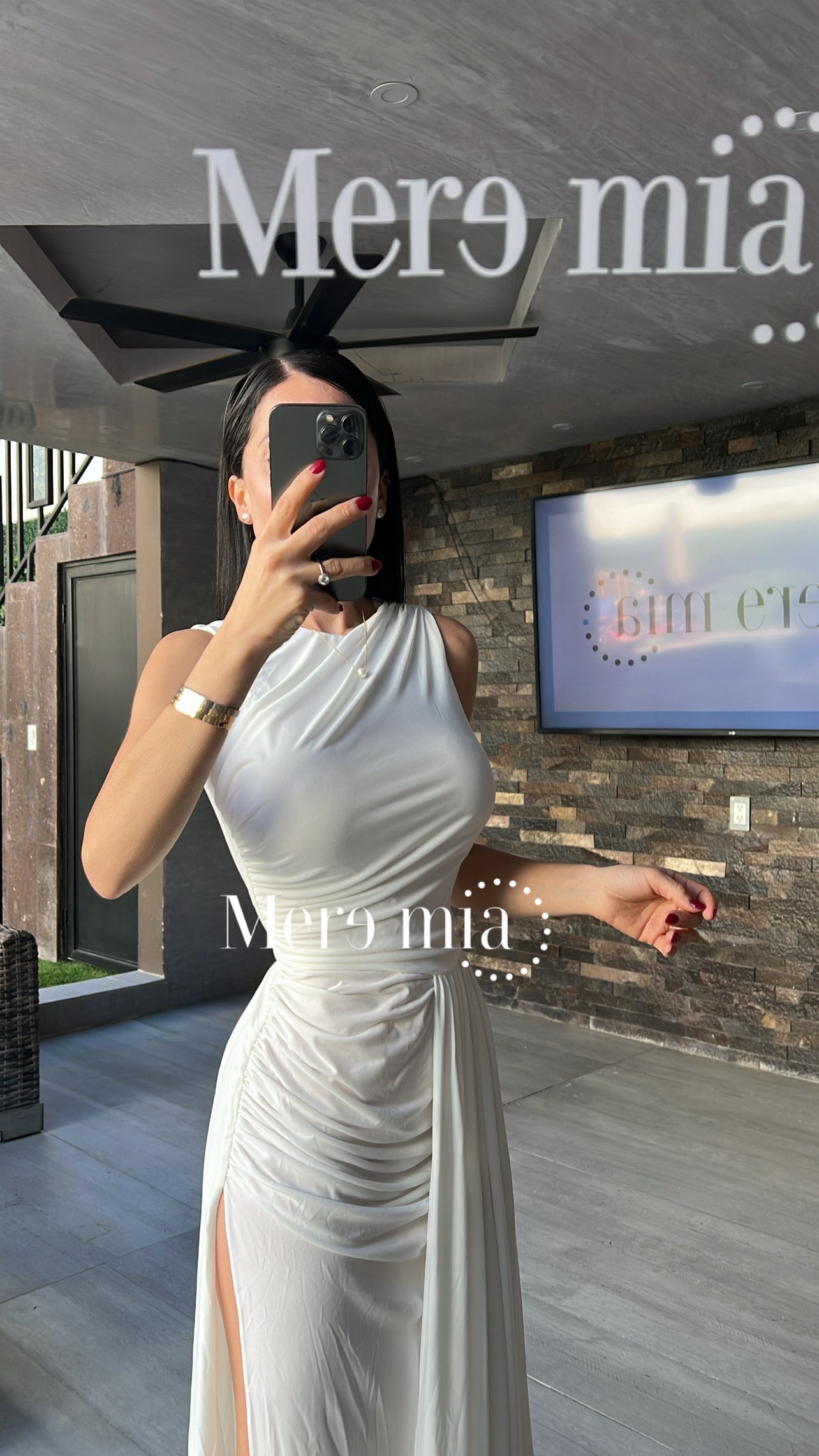 Vestido blanco cruzado