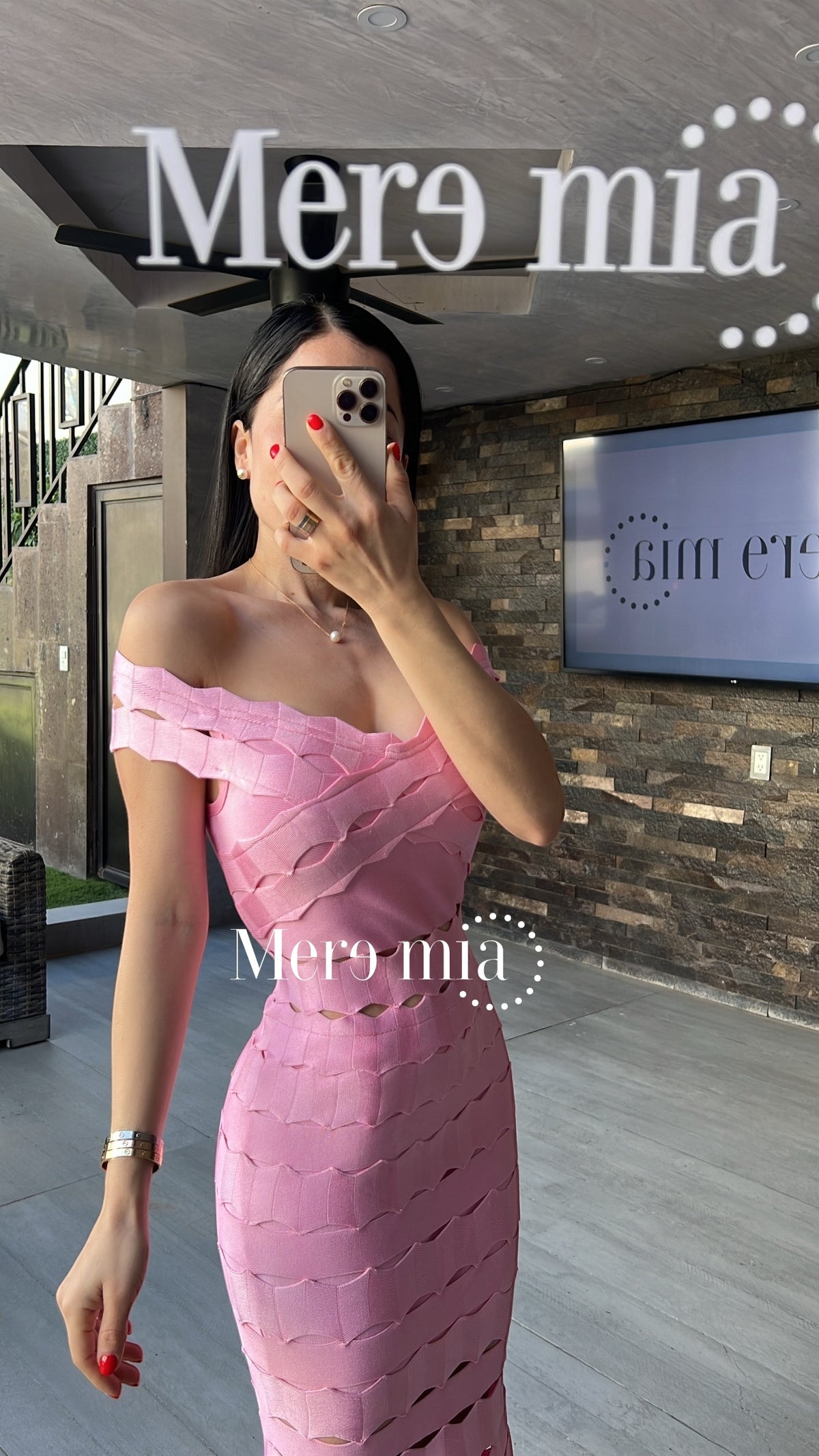 Vestido bug ruff hombros