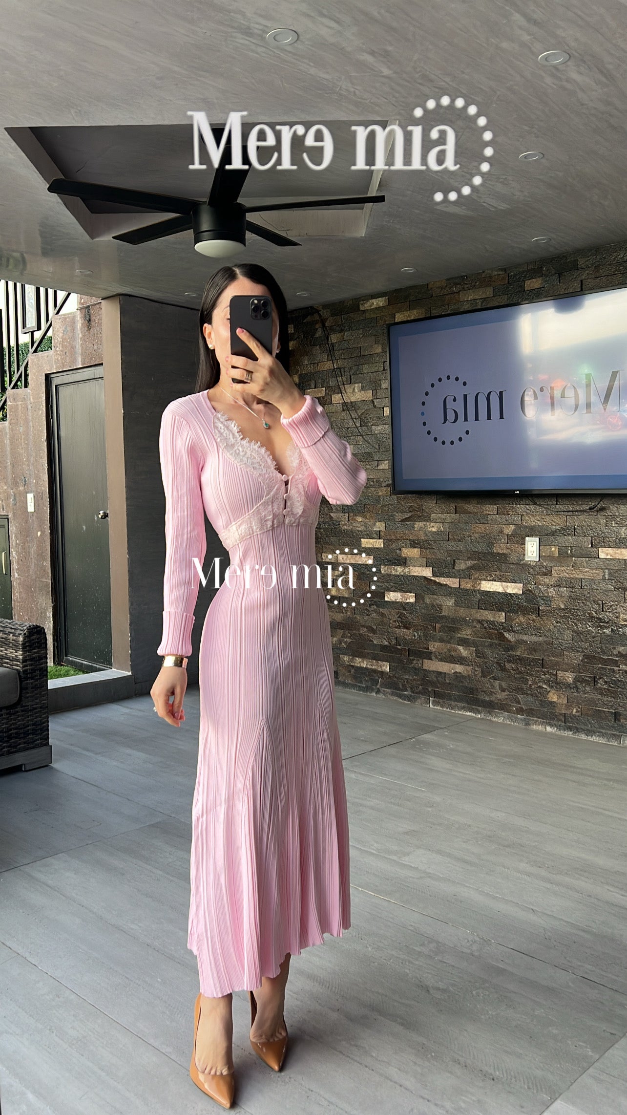 Vestido knitted encaje ml