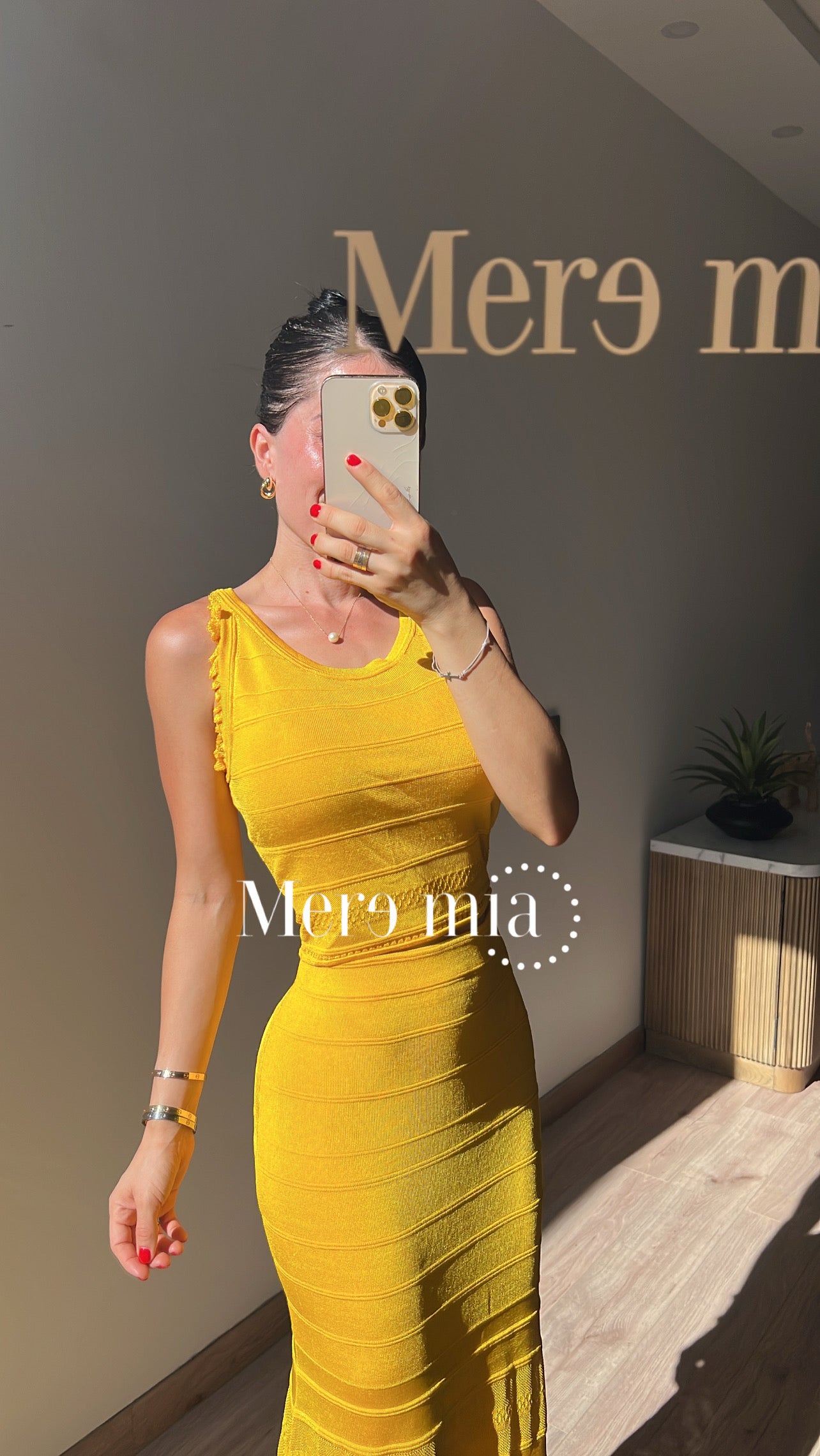 Conjunto mostaza knitted