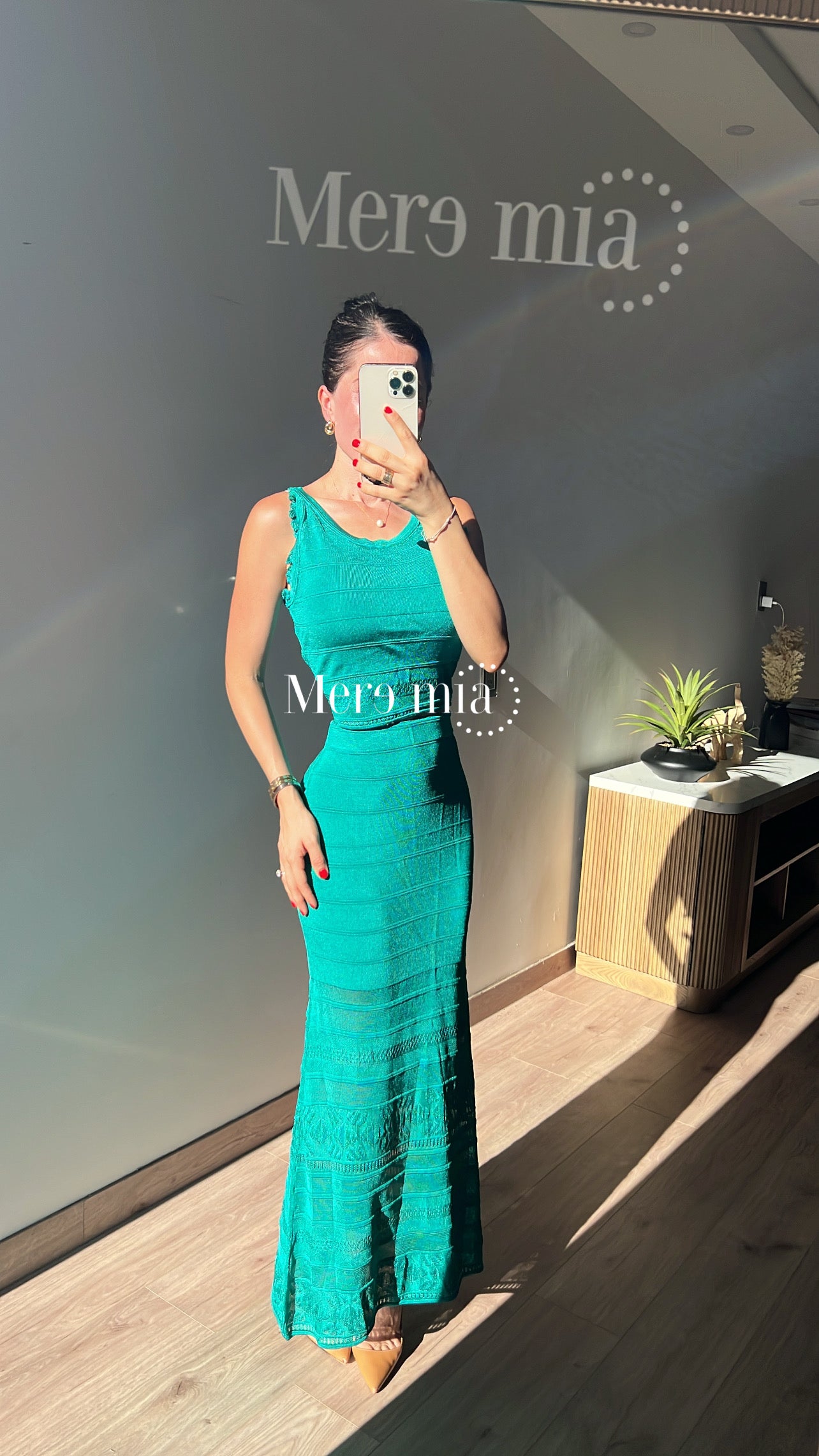 Conjunto verde knitted