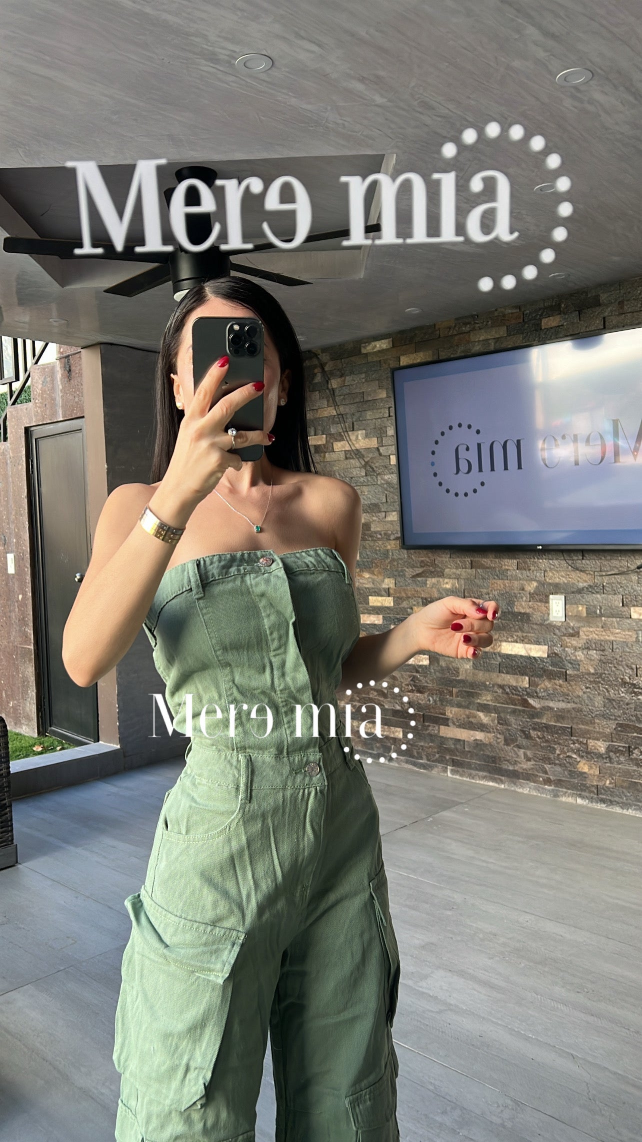 Jumpsuit mezclilla verde