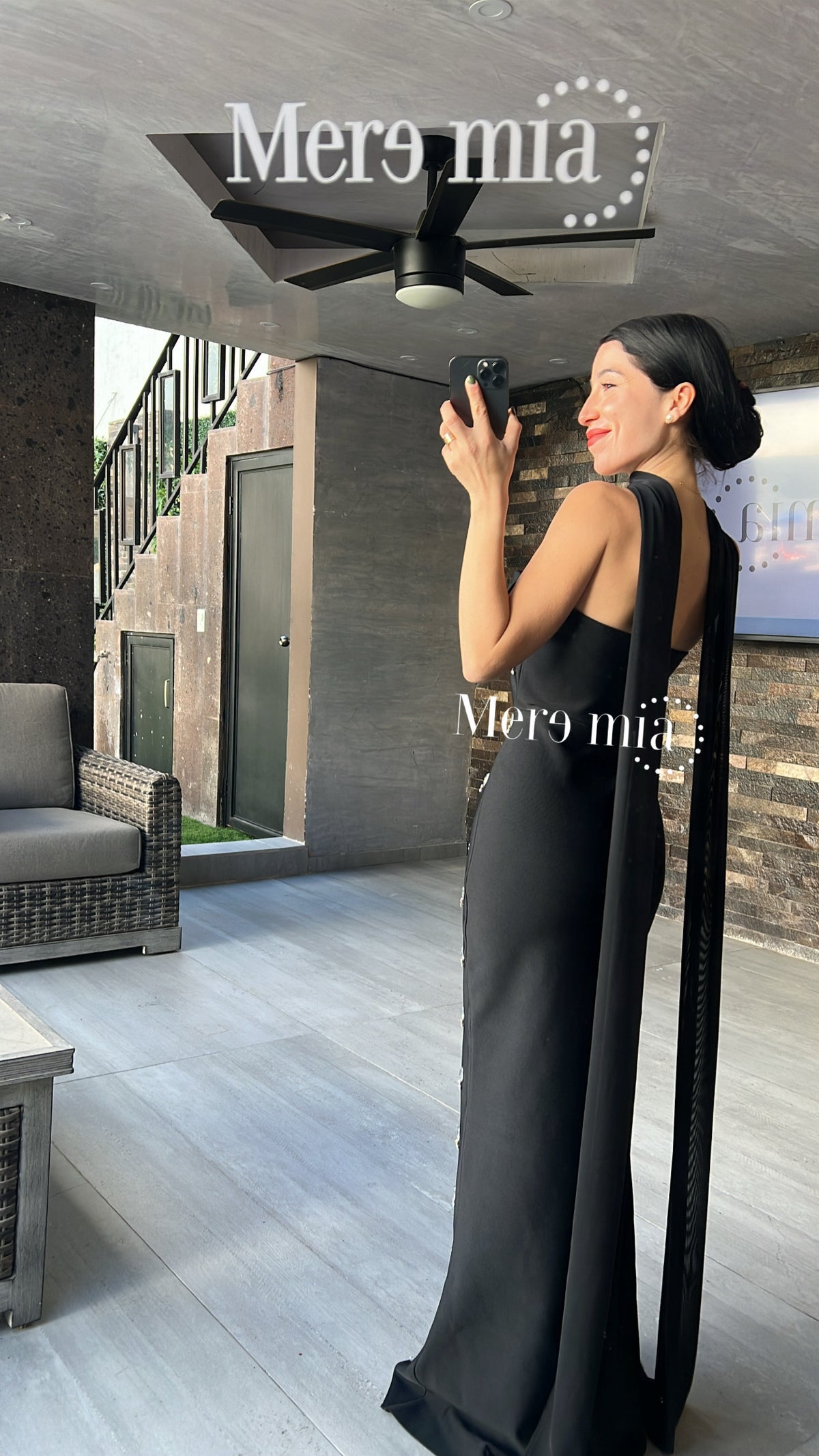 Vestido gotas plata malla