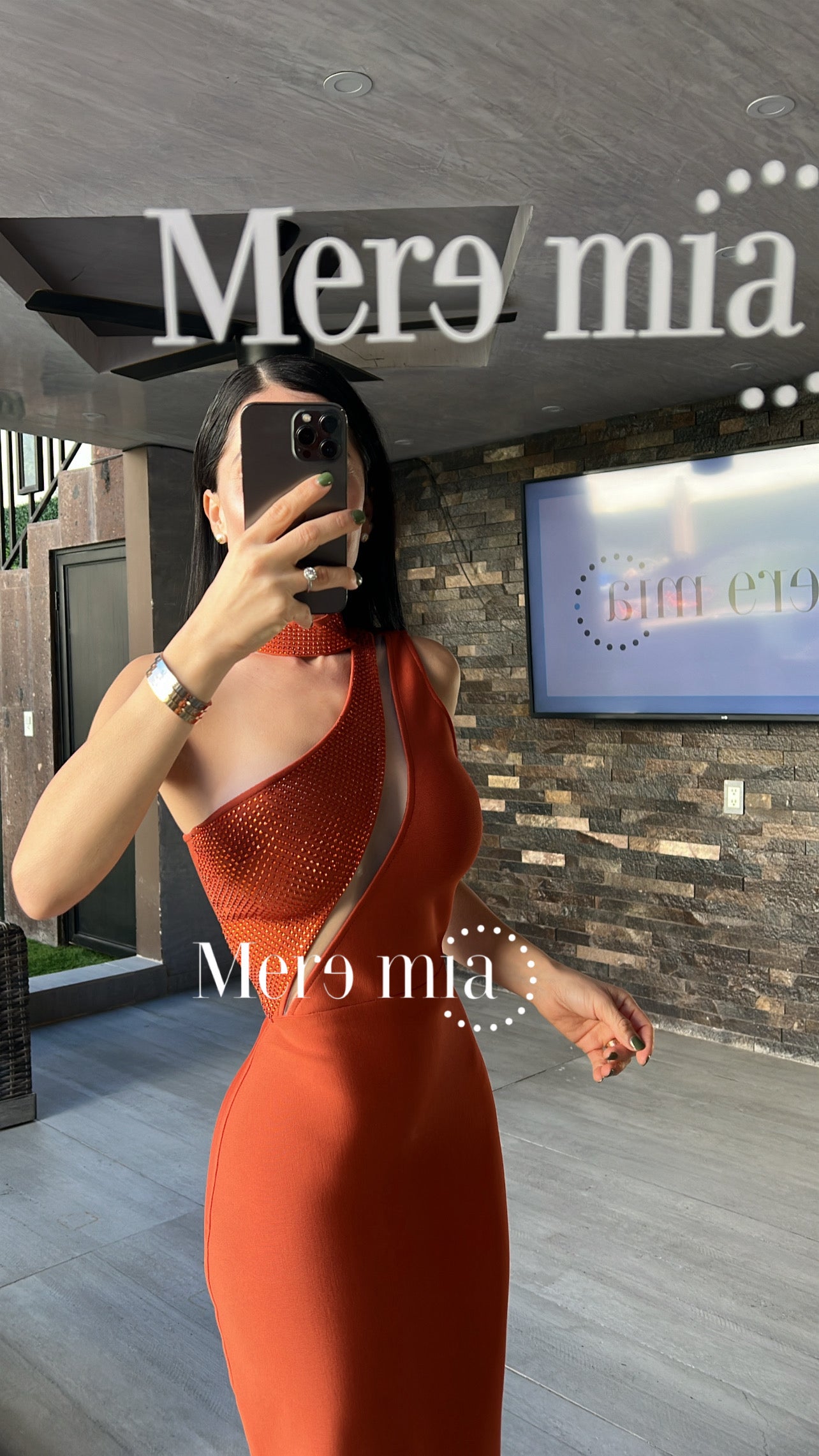 Vestido marr chock lent