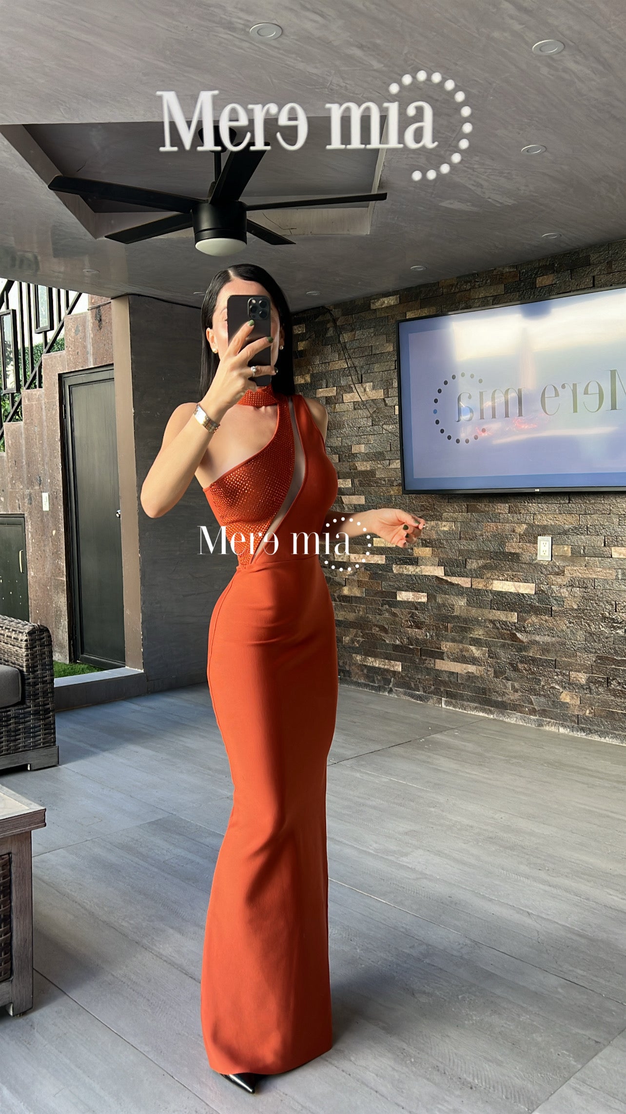 Vestido marr chock lent