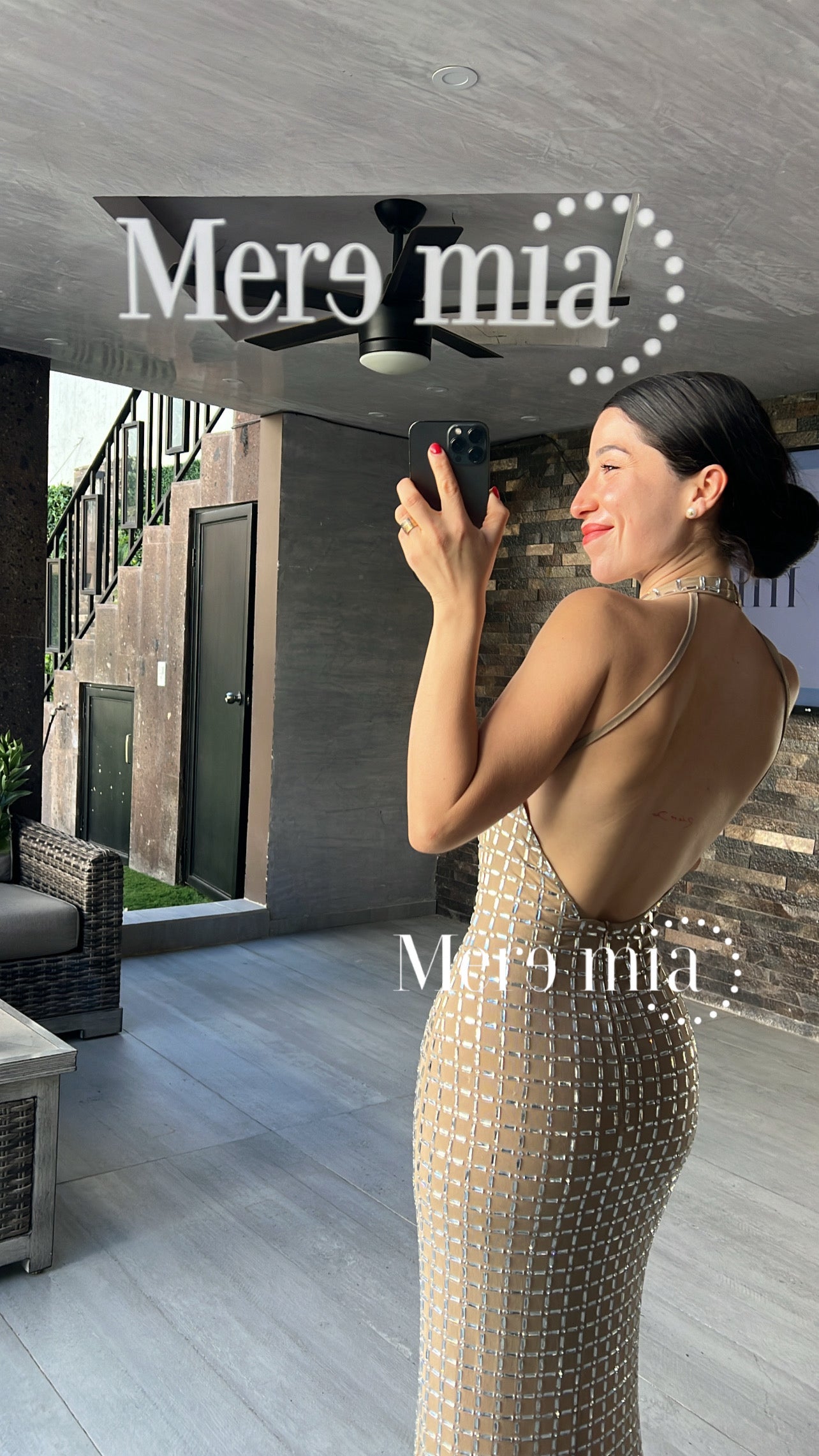 Vestido moka halter plata