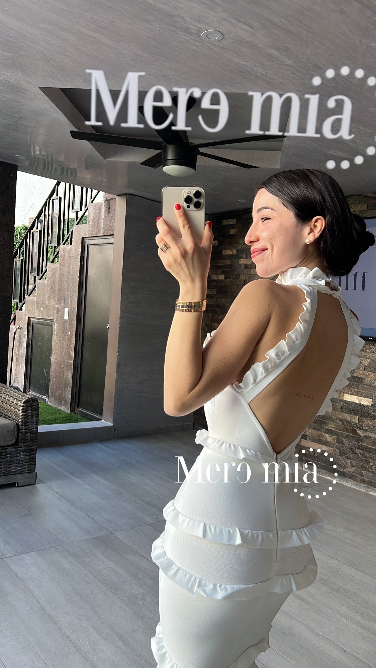 Vestido blanco esc olanes