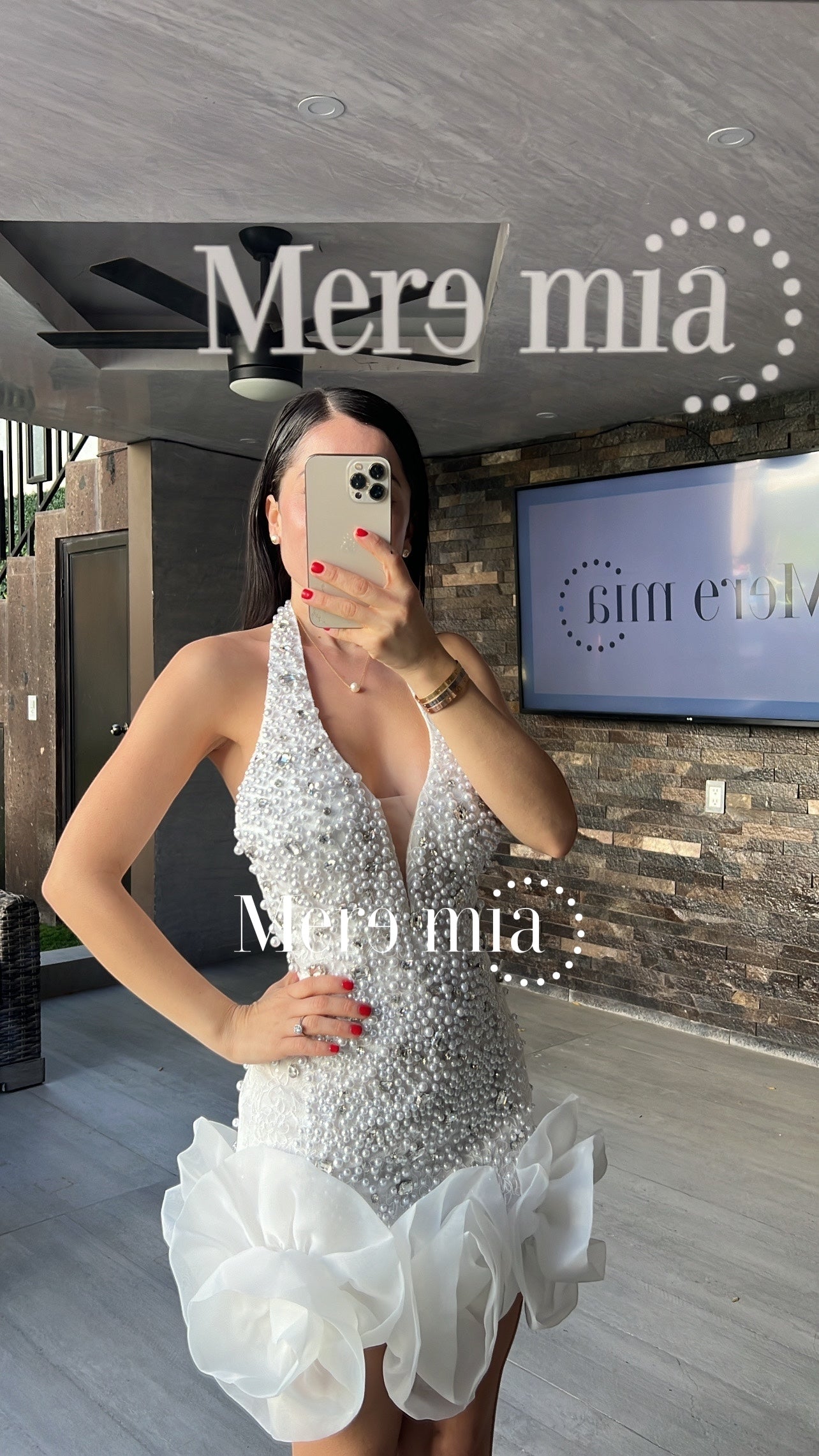 Vestido blanco flores ab