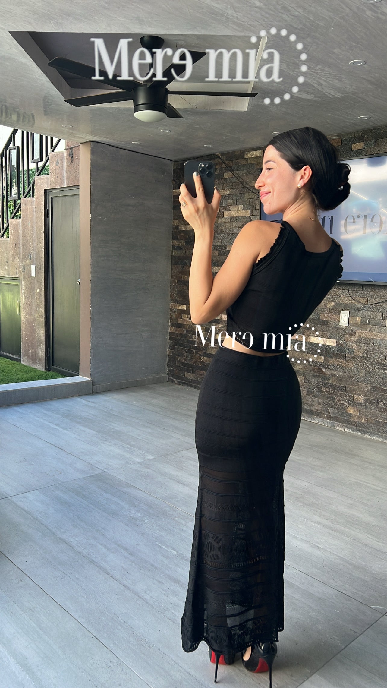 Conjunto negro knitted