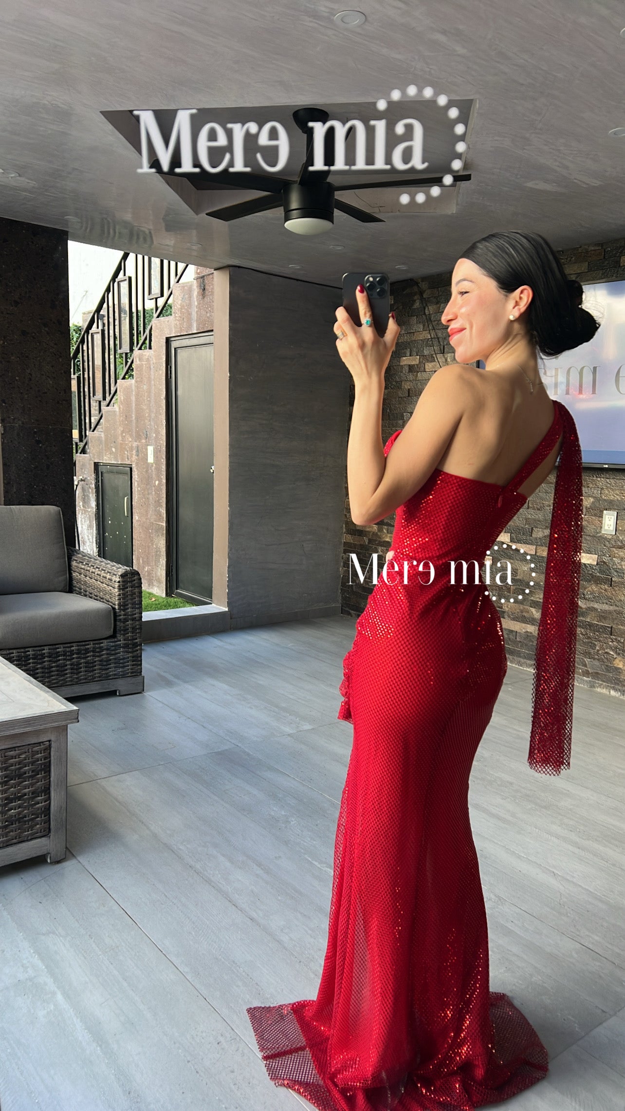 Vestido rojo hombro ml mall