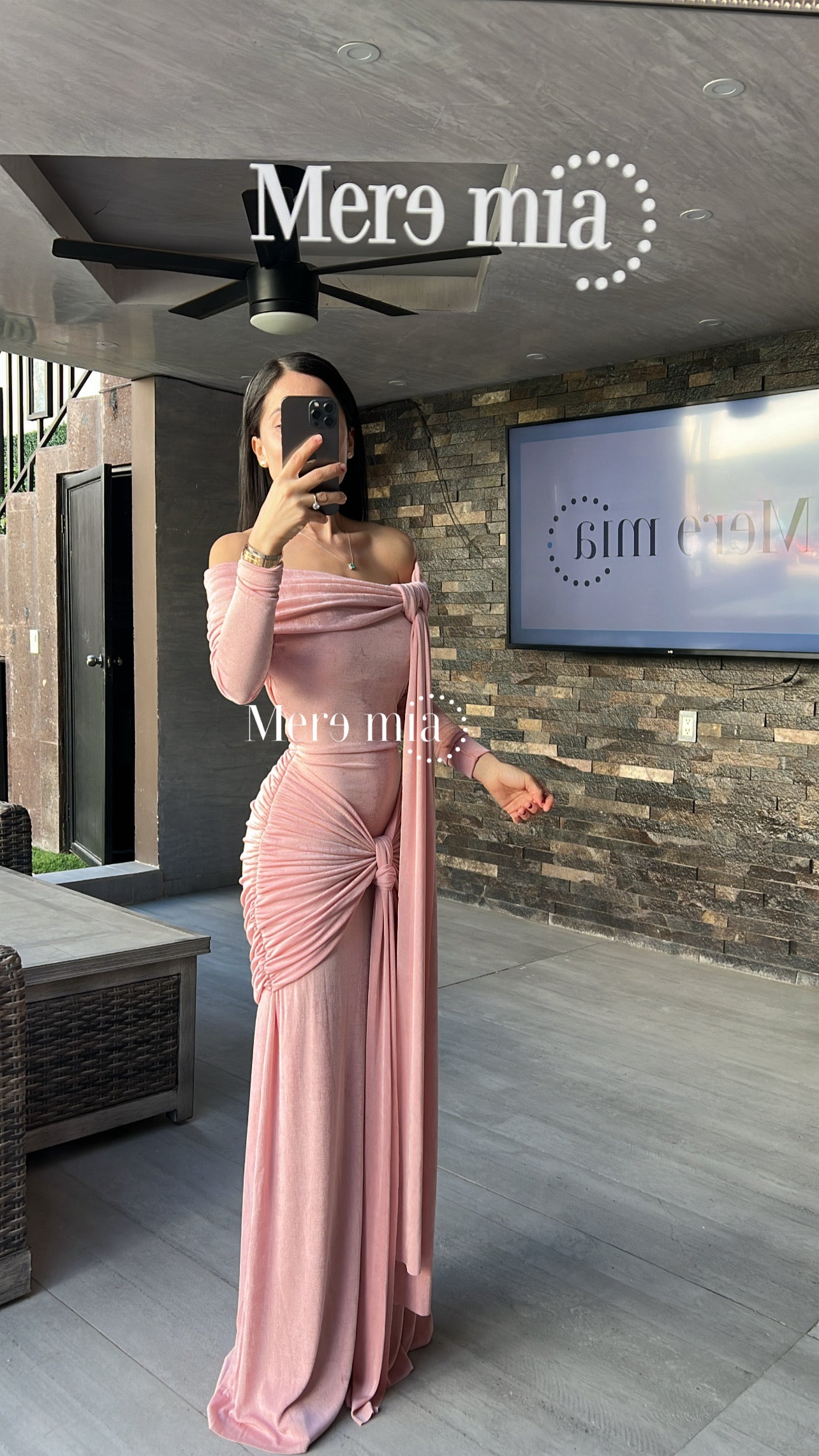 Vestido ml lado nudo