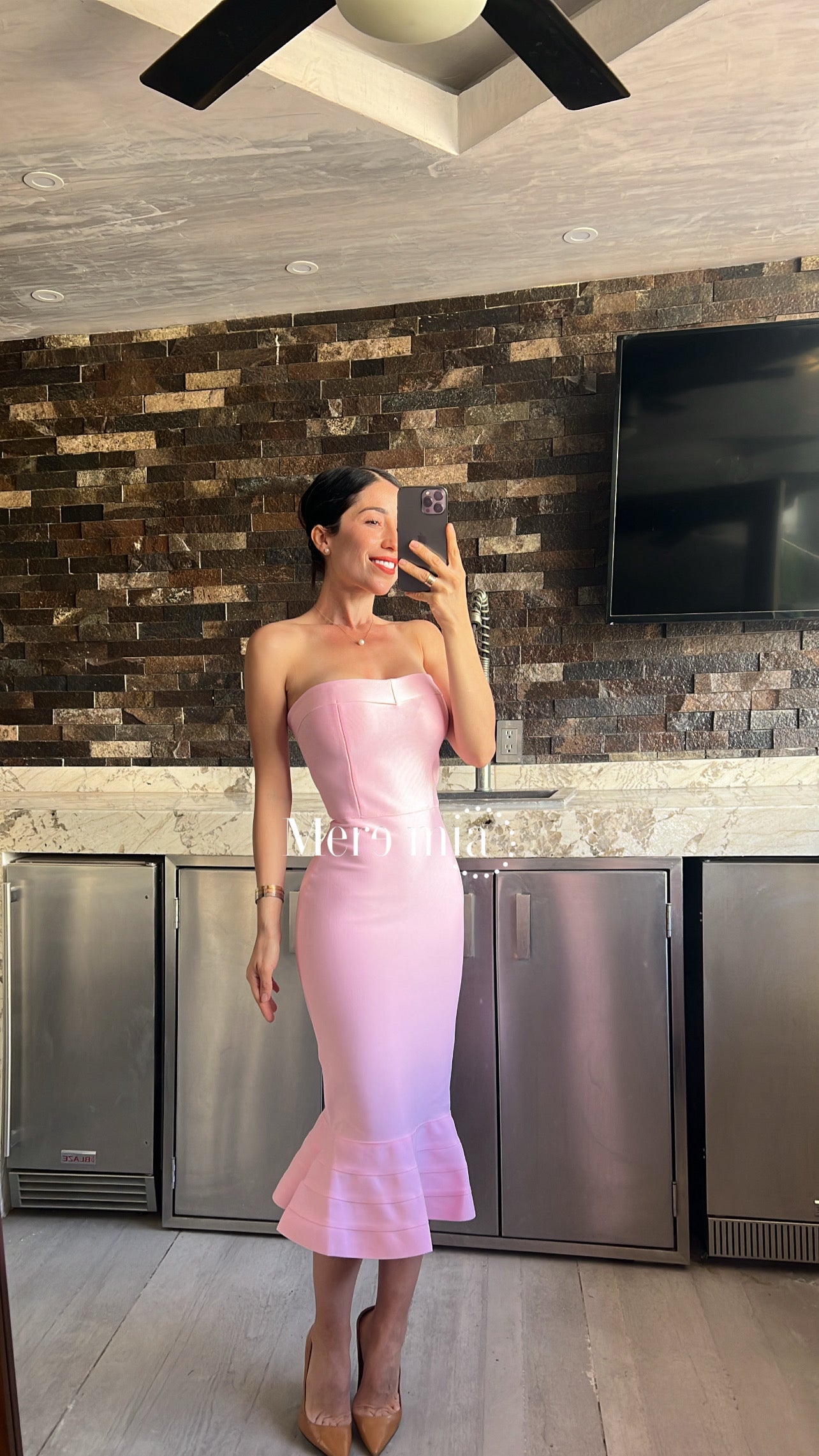 Vestido rosa olan ab