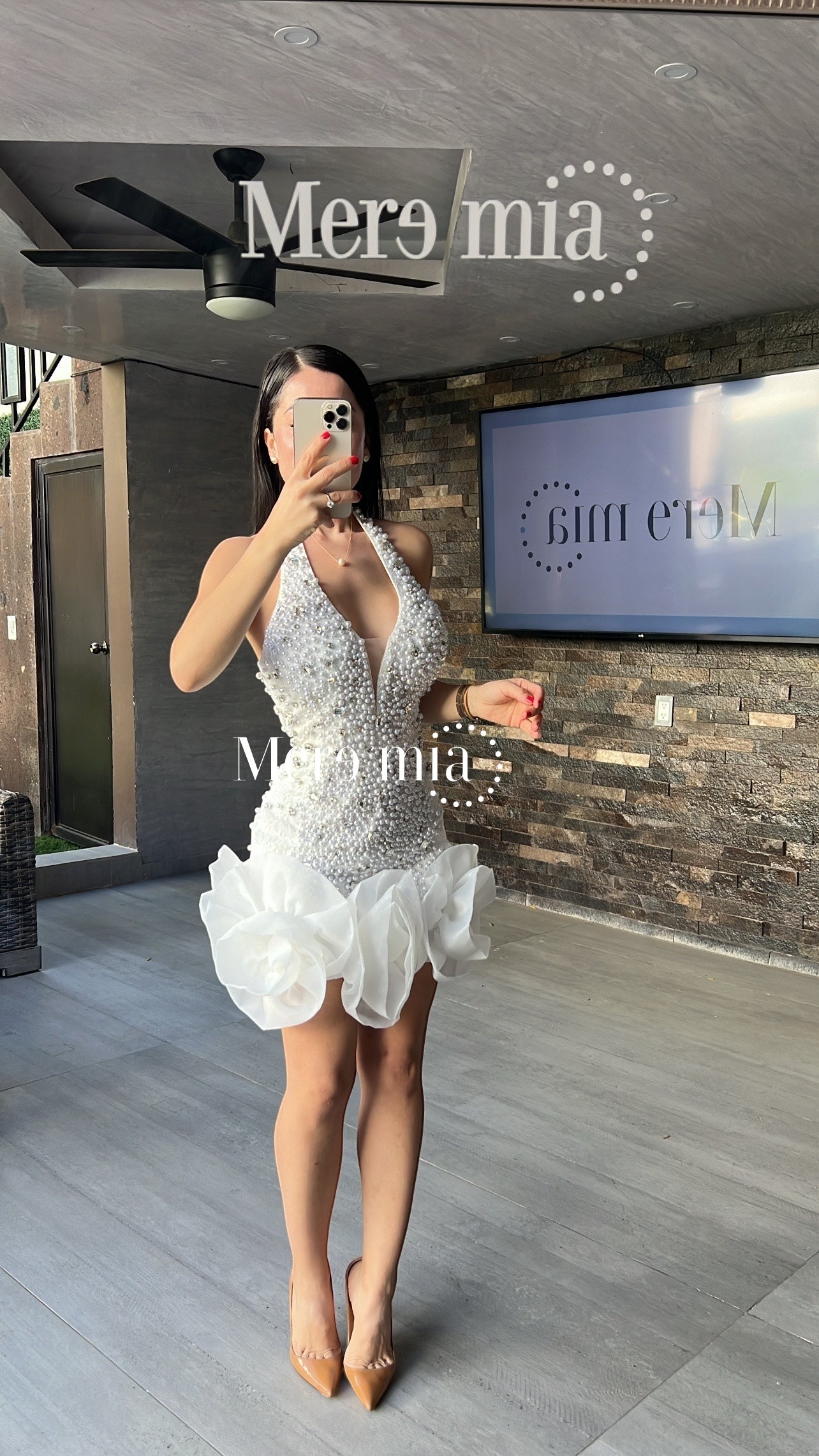 Vestido blanco flores ab