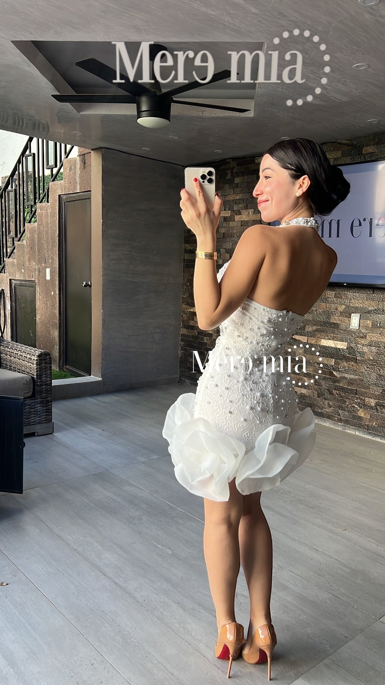 Vestido blanco flores ab