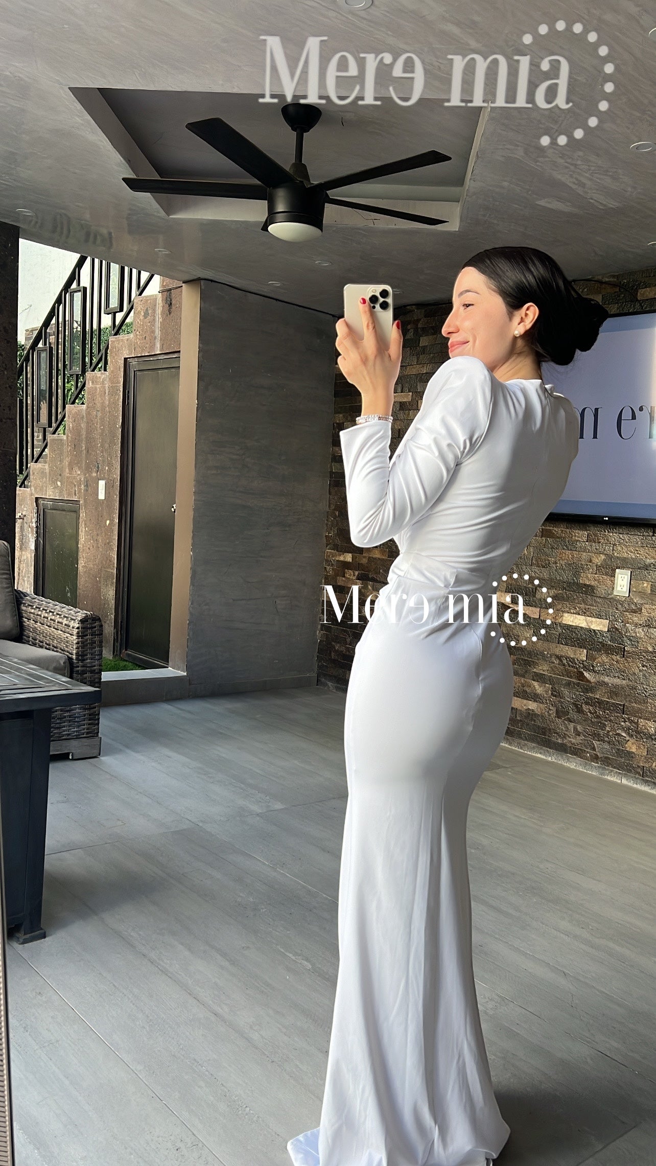 Vestido blanco apl circulo