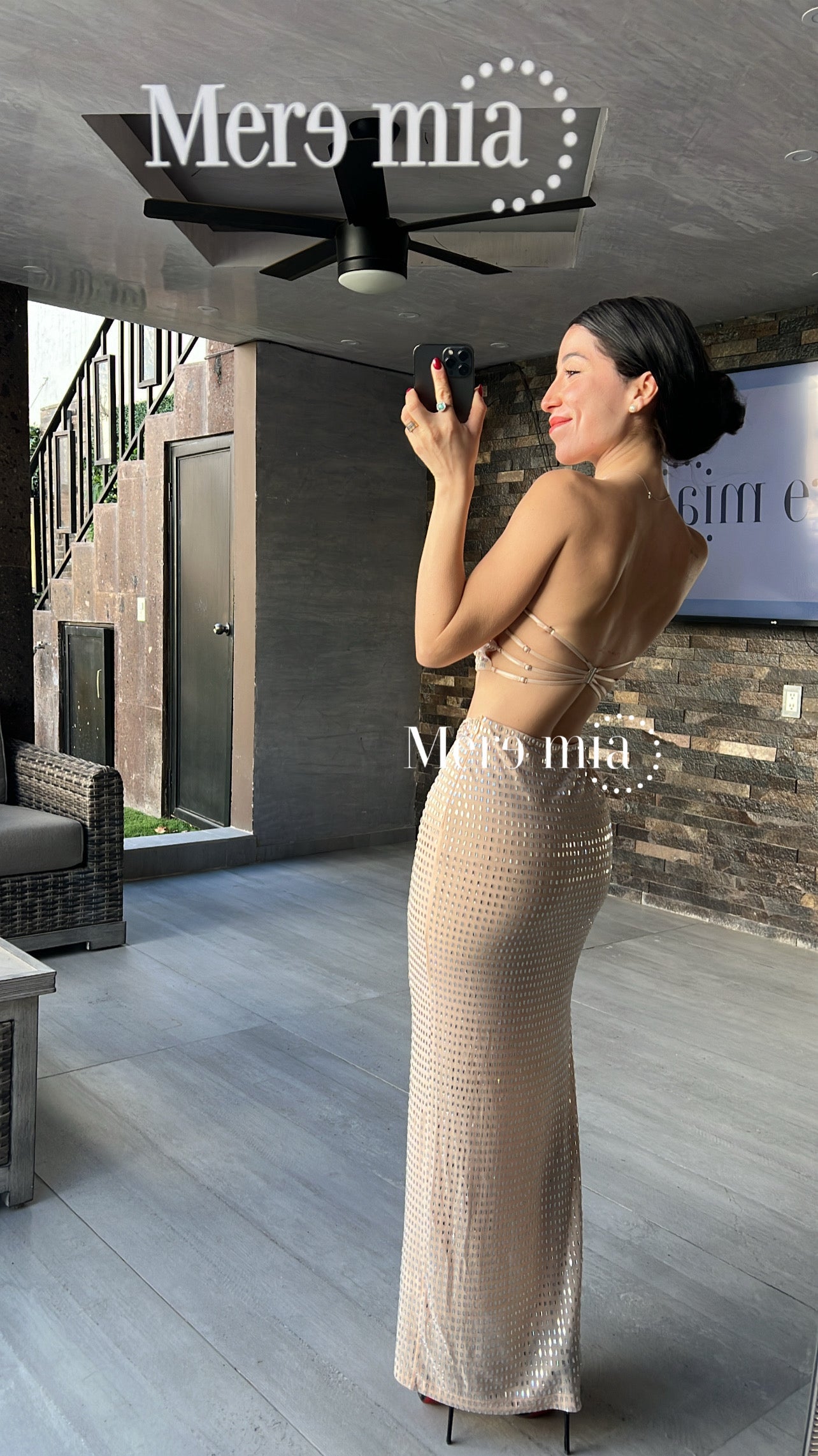 Conjunto nude rect plata